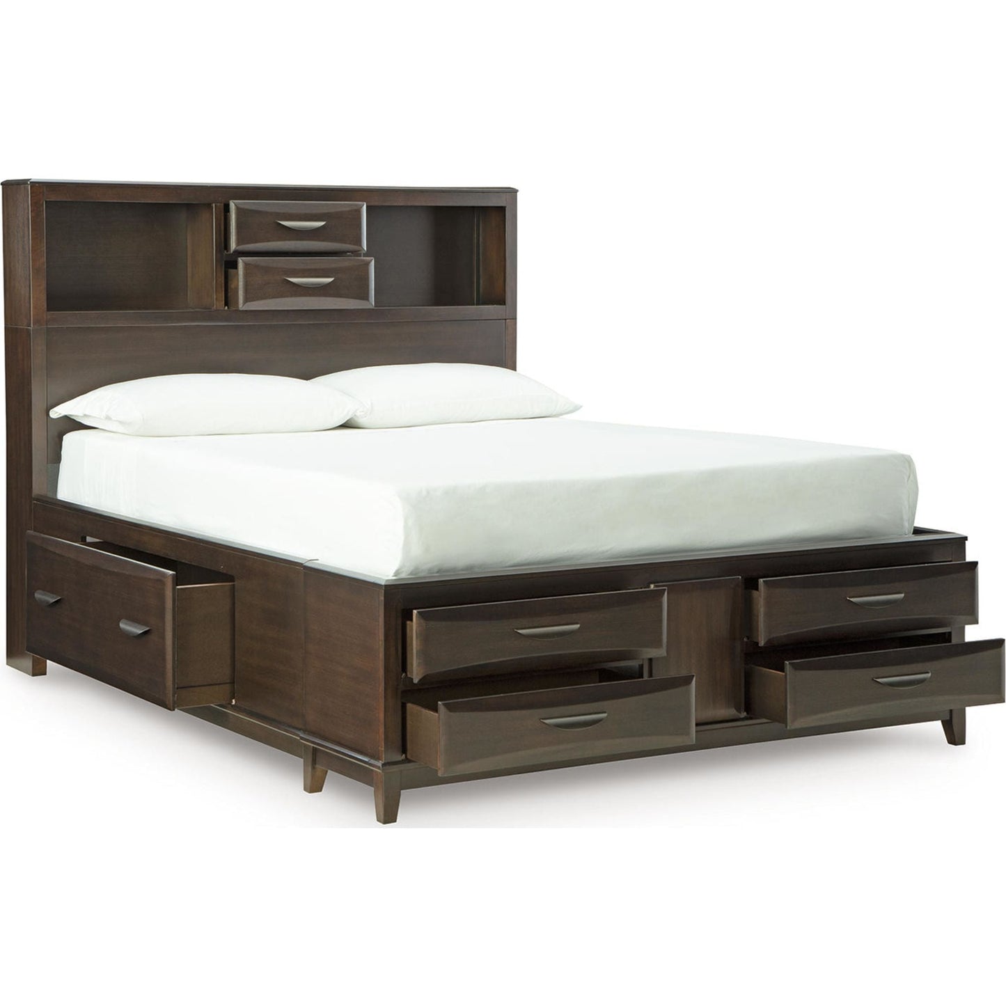 Lit de rangement Queen Vanmore - Brun foncé