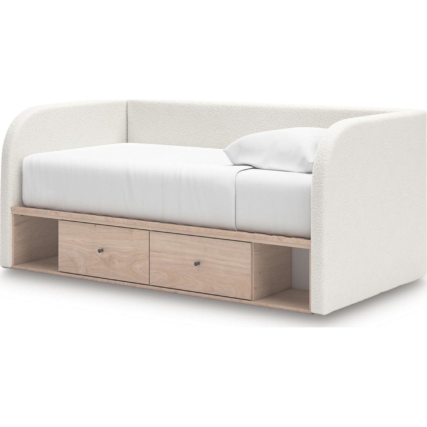 Lit de repos Arloster avec rangement - Beige/Blanc