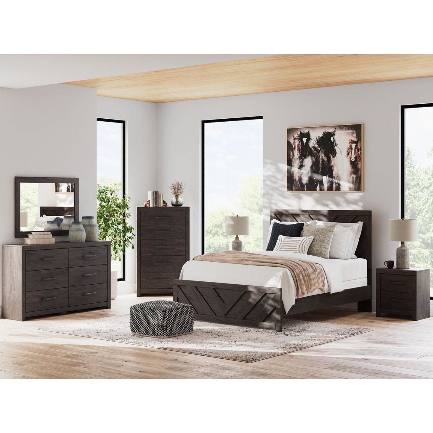Lit Queen Size Prendonea - Anthracite