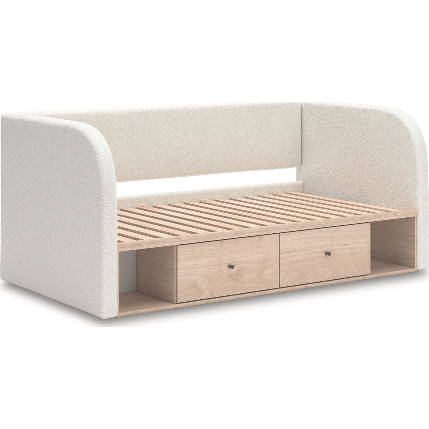 Lit de repos Arloster avec rangement - Beige/Blanc