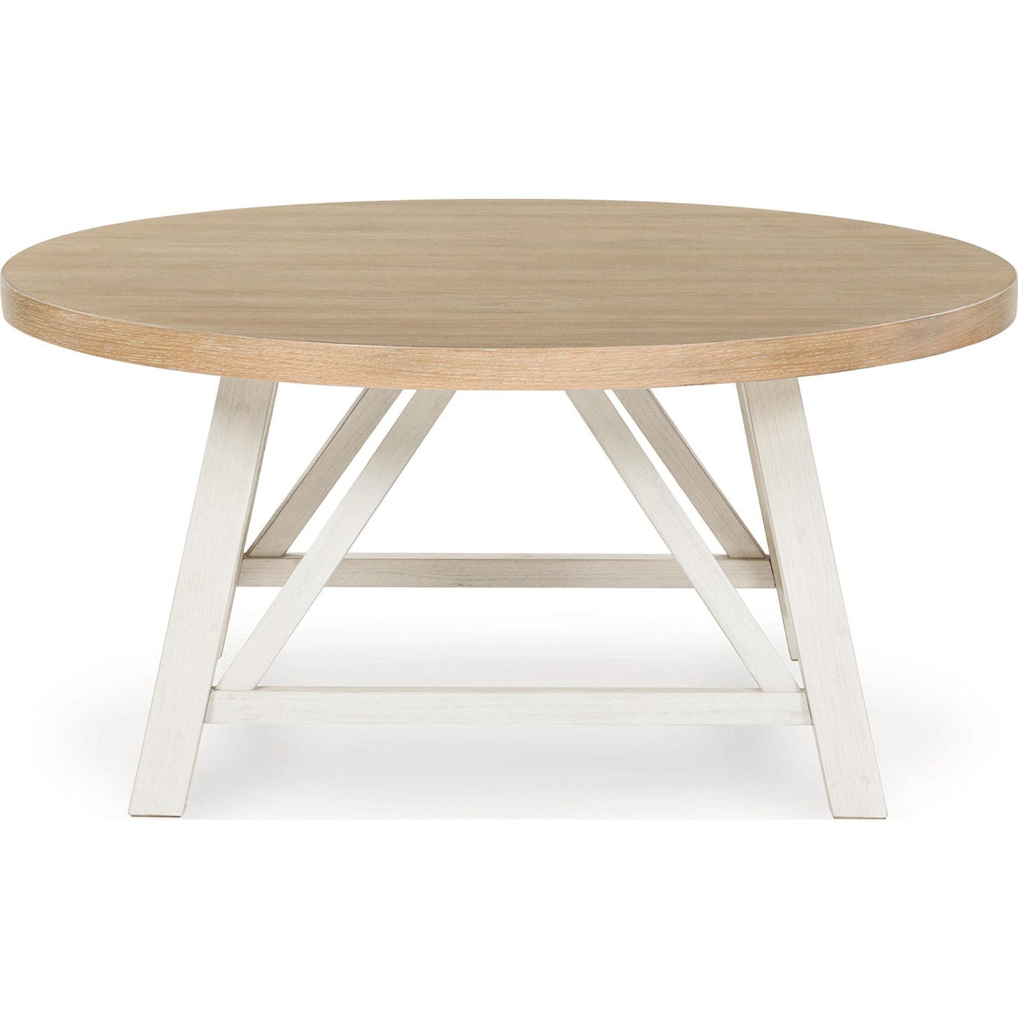 Lot de 3 tables Fawndell - Blanc antique/marron