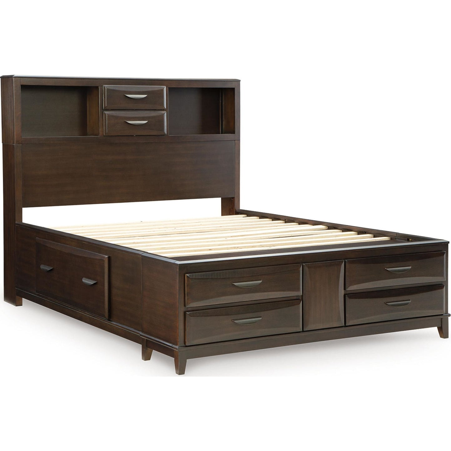 Lit de rangement Queen Vanmore - Brun foncé