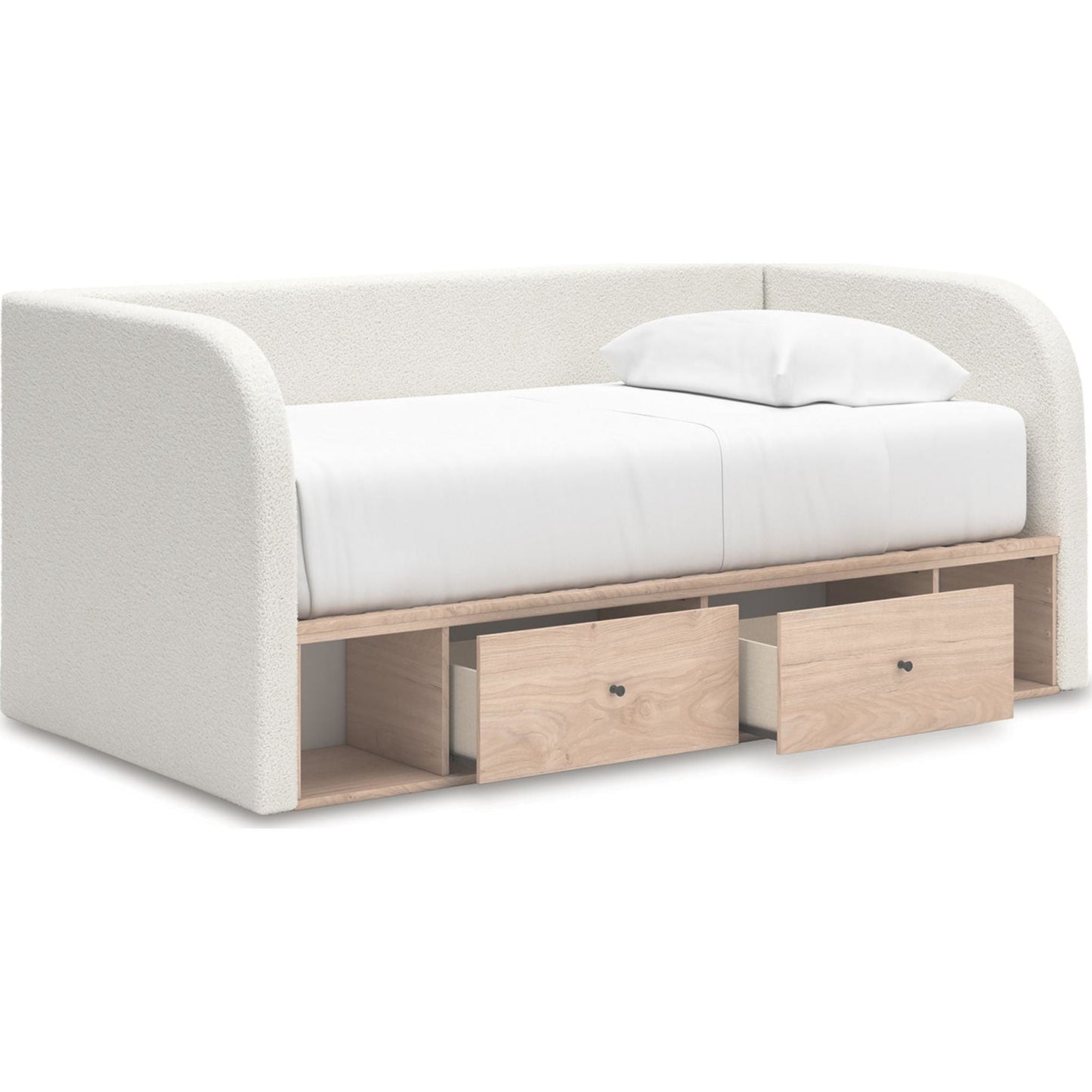 Lit de repos Arloster avec rangement - Beige/Blanc