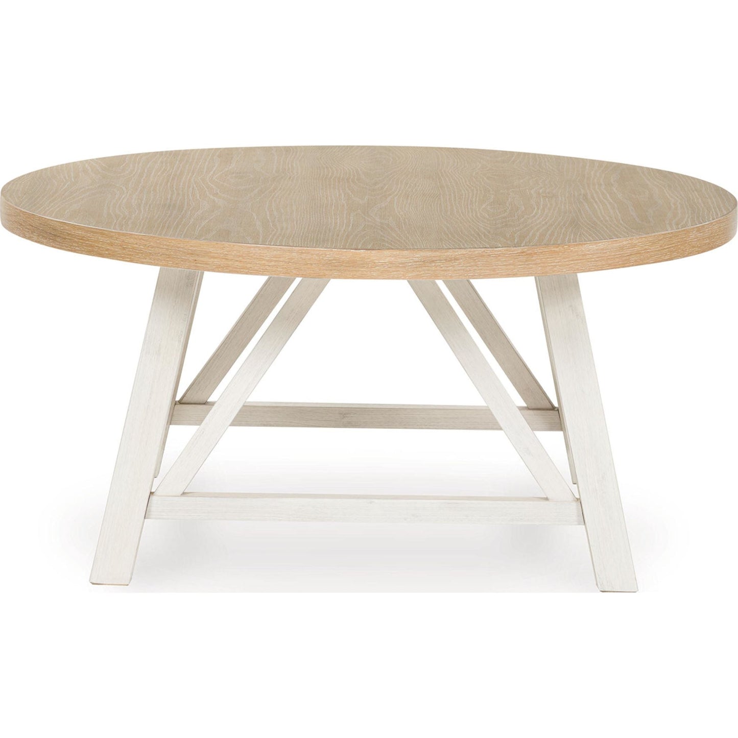 Lot de 3 tables Fawndell - Blanc antique/marron