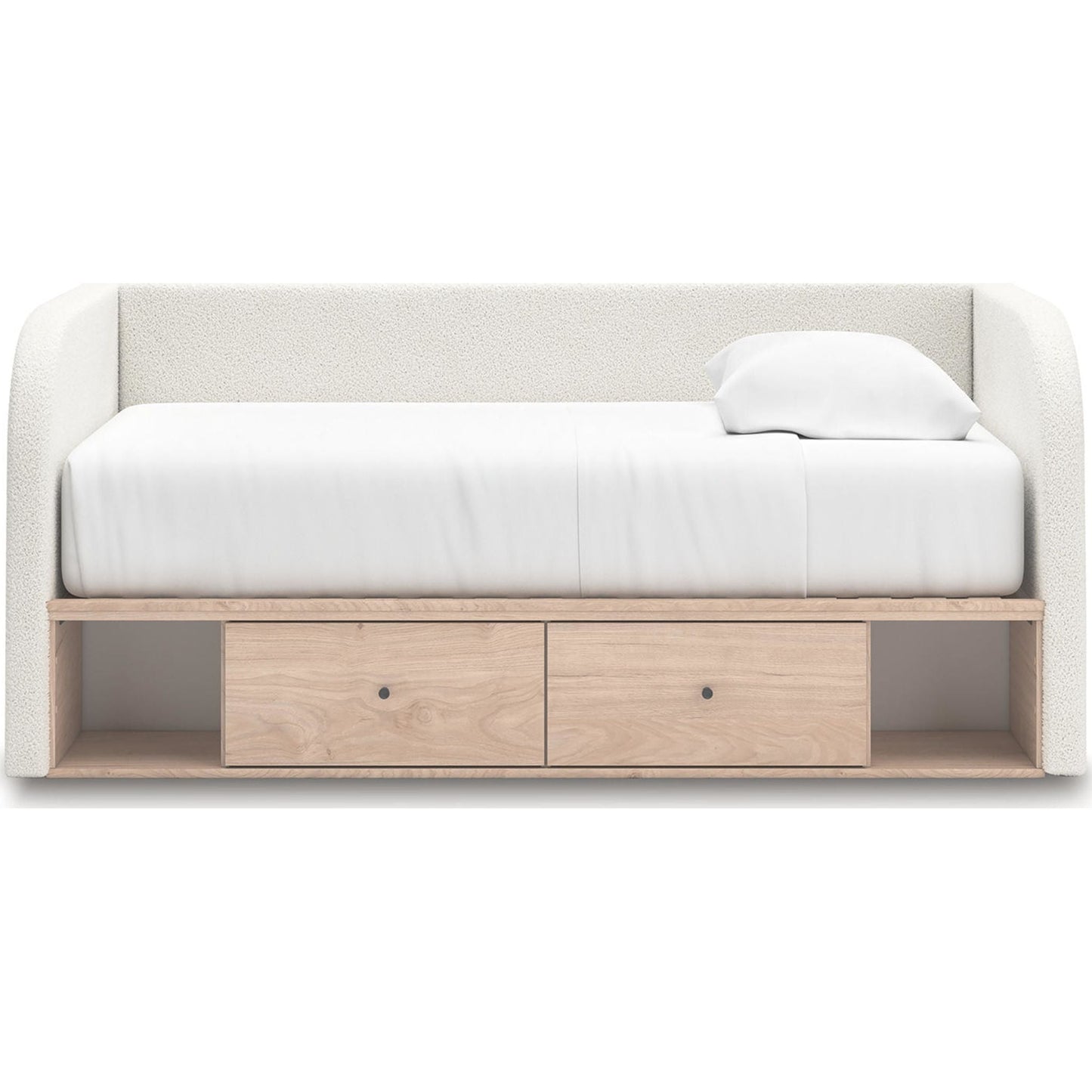 Lit de repos Arloster avec rangement - Beige/Blanc