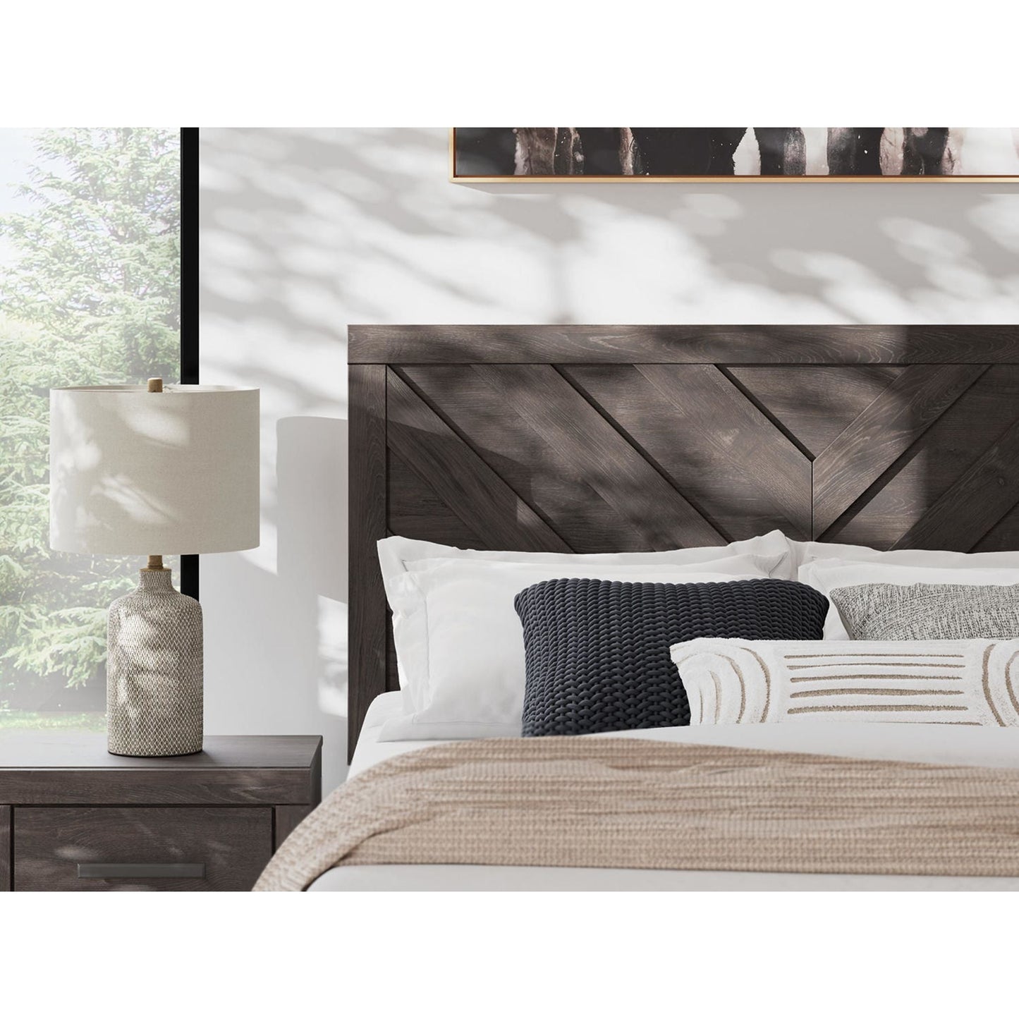 Lit Queen Size Prendonea - Anthracite