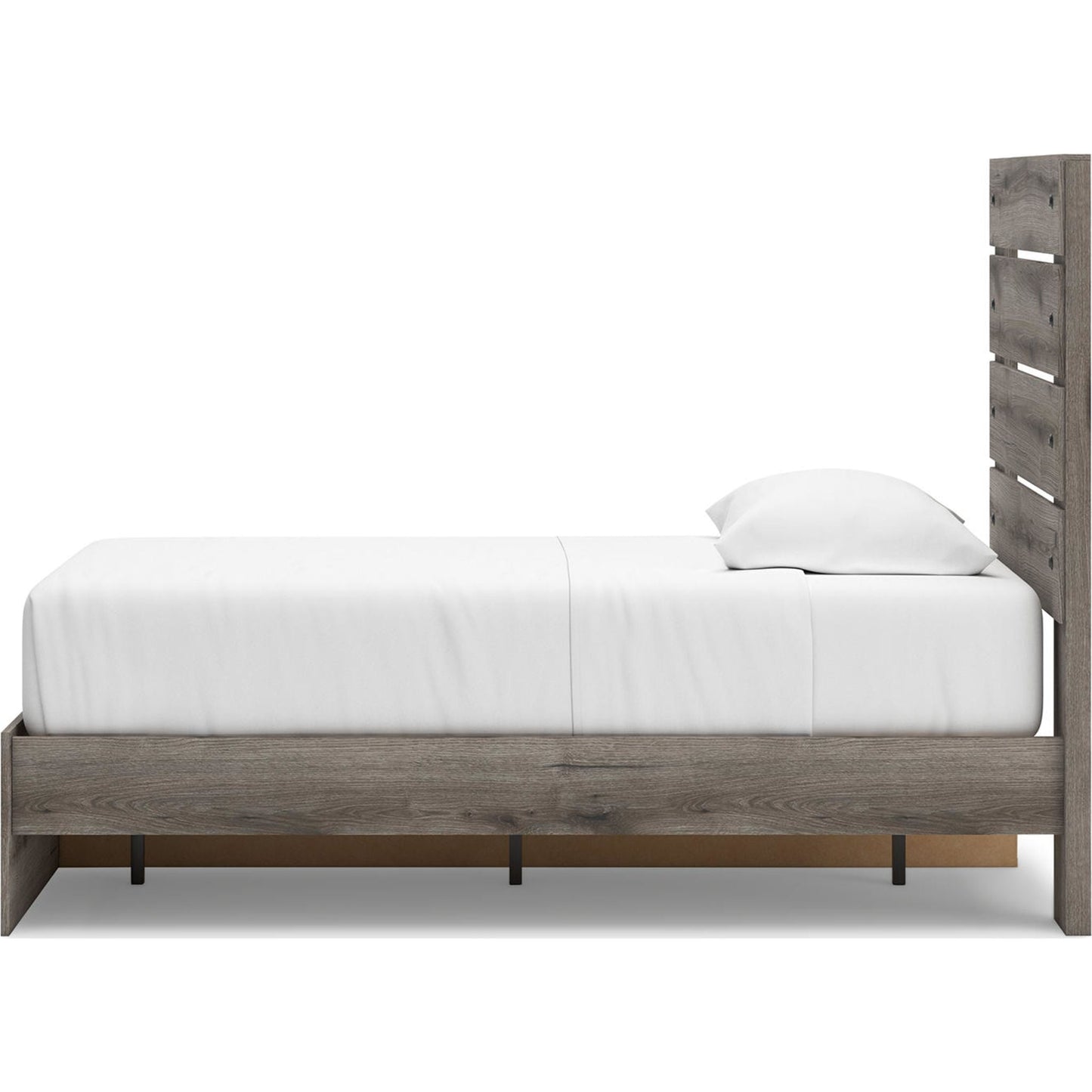 Lit double avec rangement Graystorm - Marron Gris