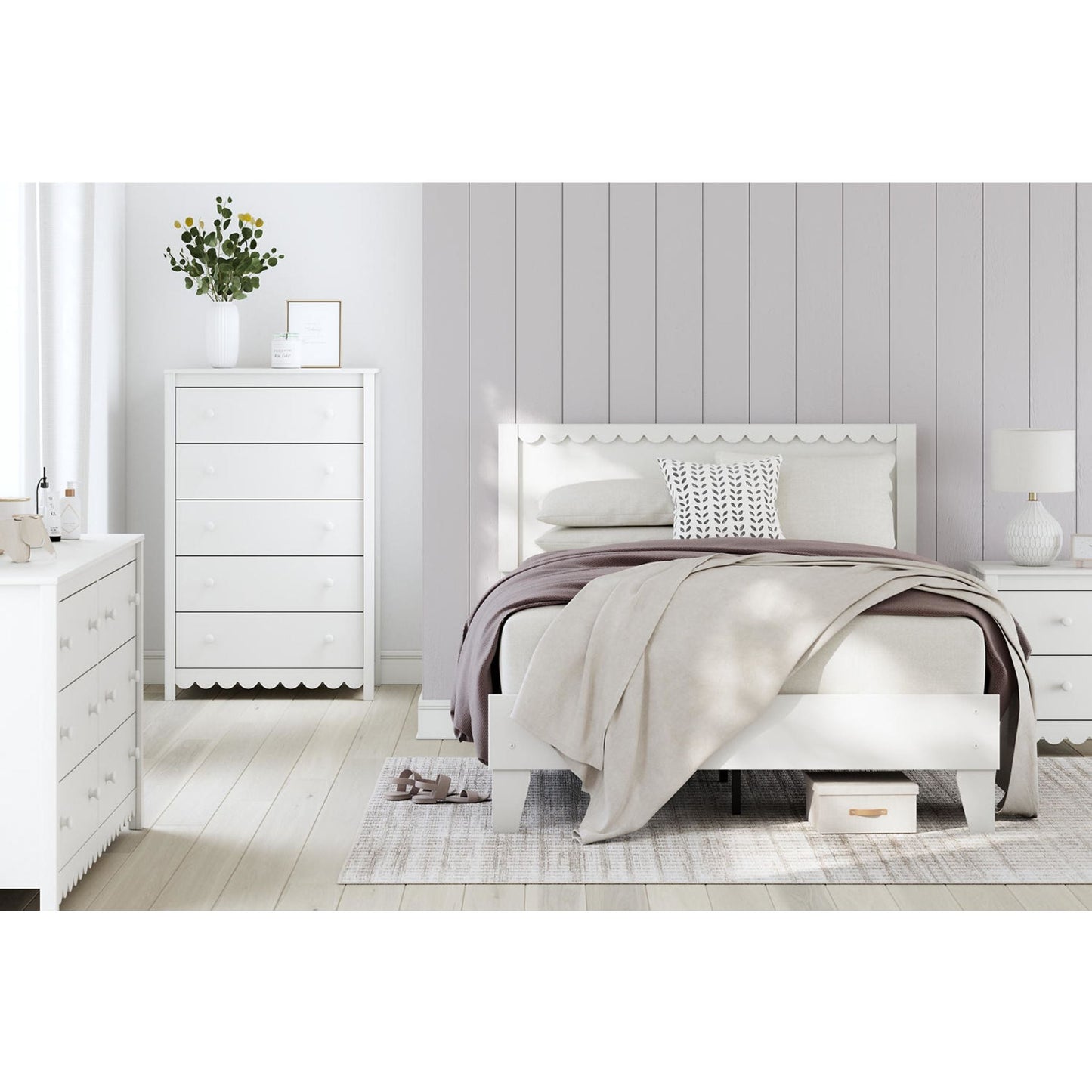 Lit plateforme Hallityn - Blanc