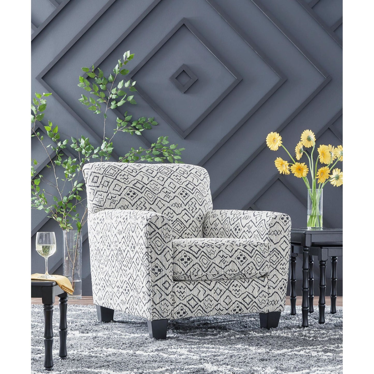 Fauteuil d'appoint Hayesdale - Noir/Crème