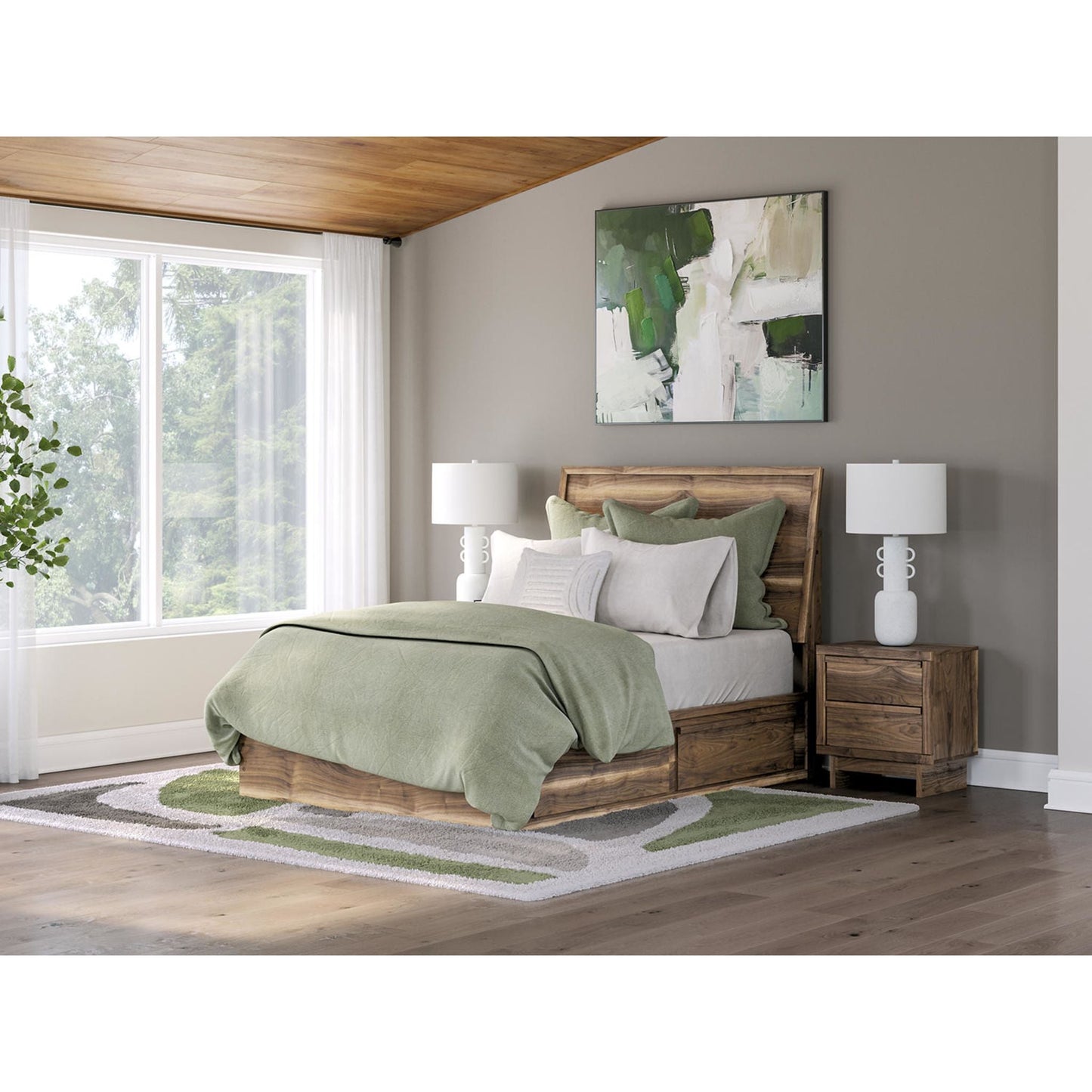 Lit de rangement Chirason - Marron