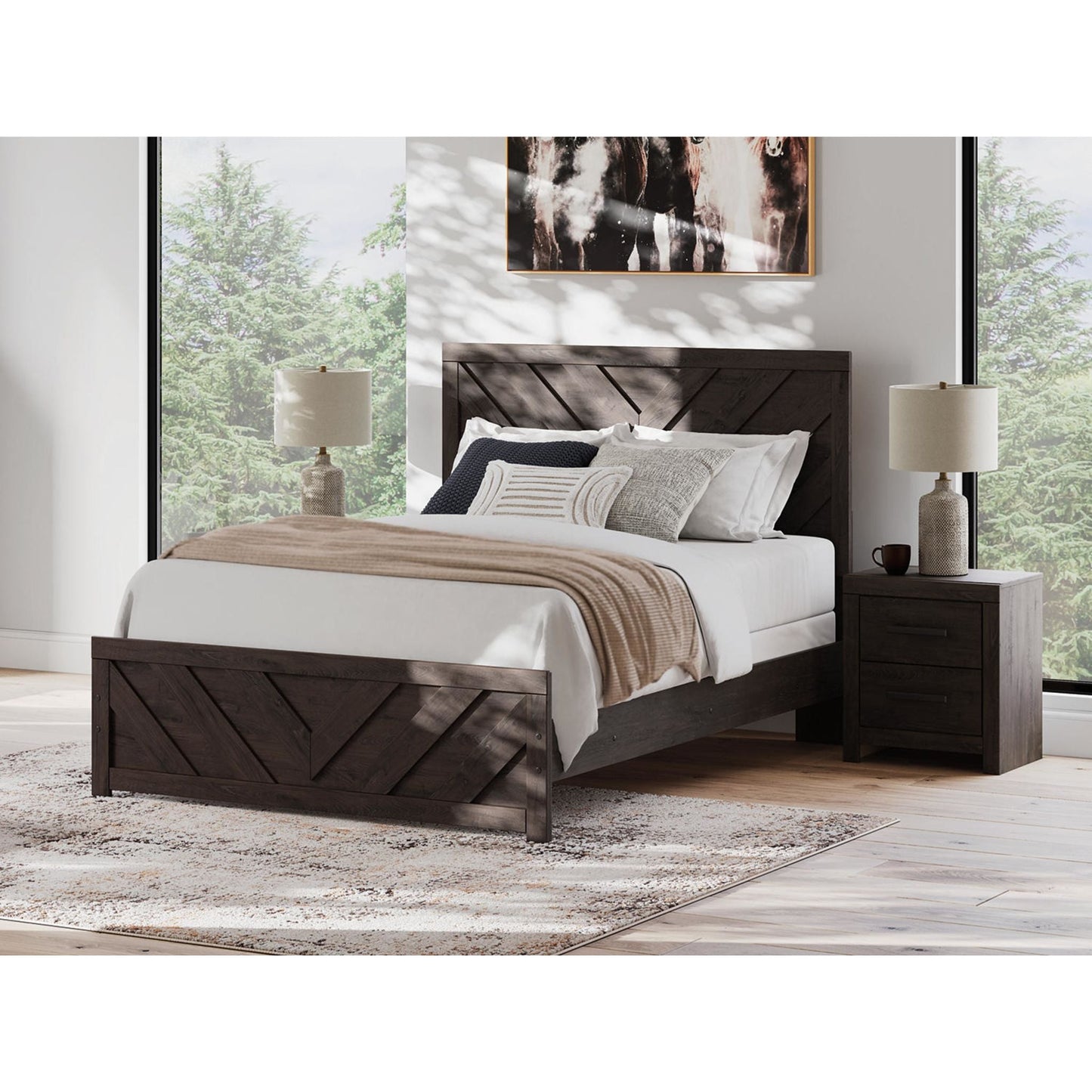 Lit Queen Size Prendonea - Anthracite