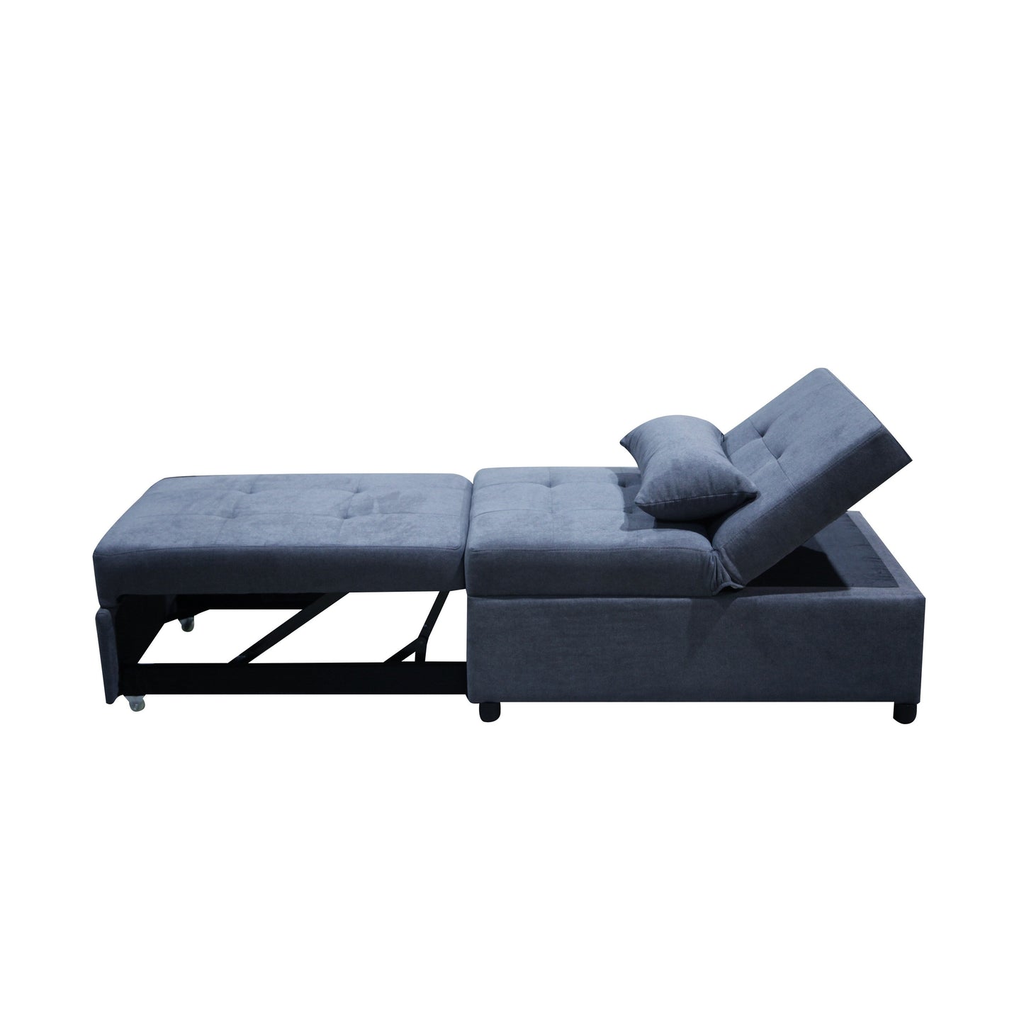 Canapé-lit ottoman simple pliable de 39,8 pouces avec dossier réglable et oreillers pour le salon