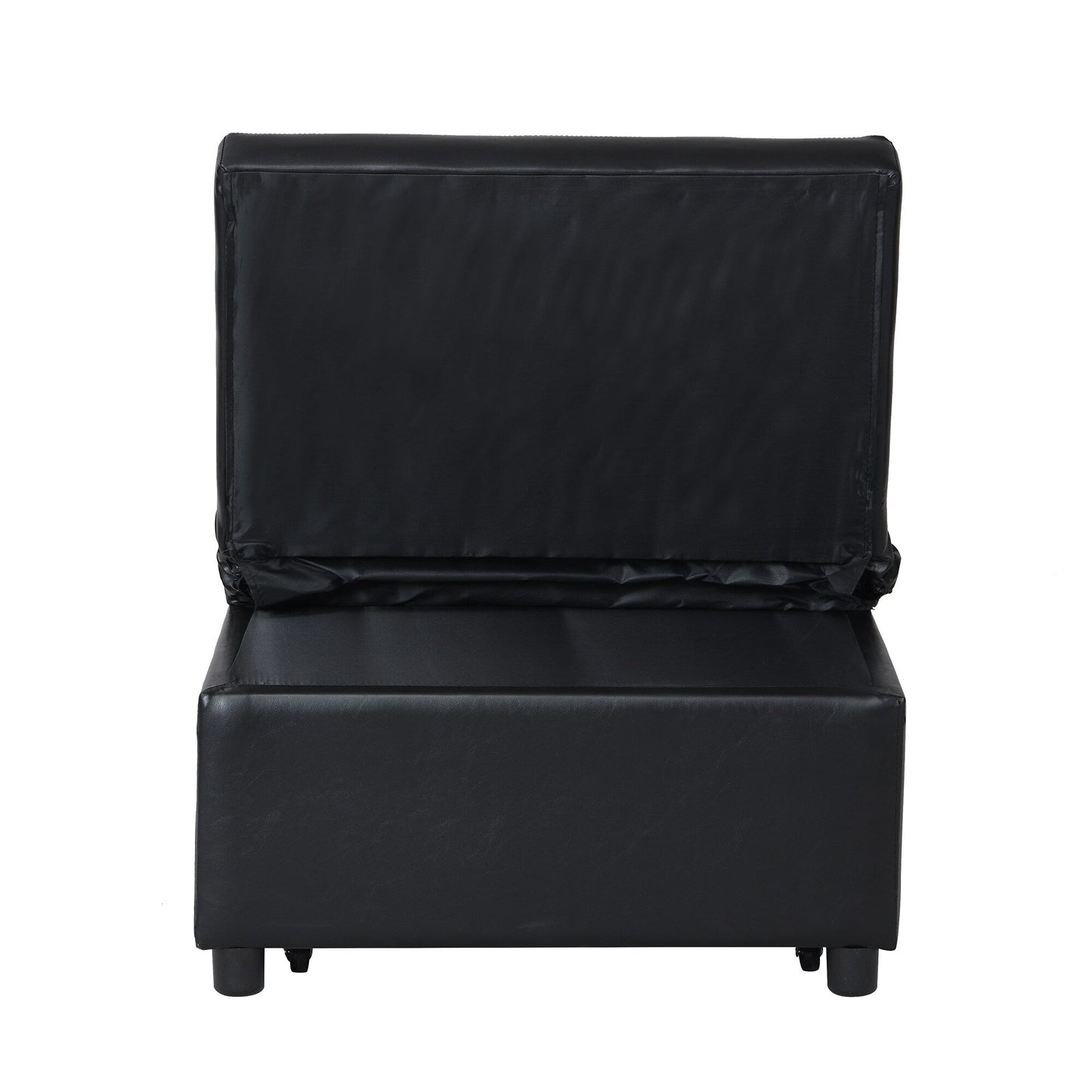 Canapé-lit ottoman simple pliable de 39,8 pouces avec dossier réglable et oreillers pour le salon