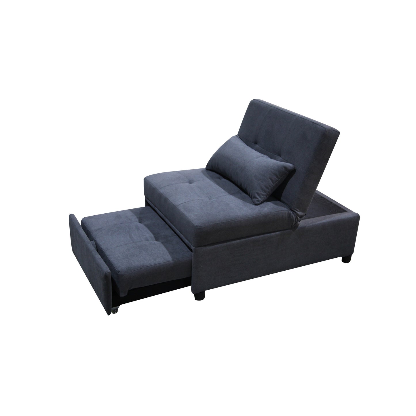 Canapé-lit ottoman simple pliable de 39,8 pouces avec dossier réglable et oreillers pour le salon