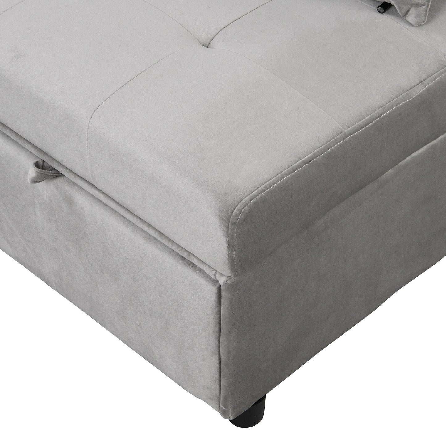 Canapé-lit ottoman simple pliable de 39,8 pouces avec dossier réglable et oreillers pour le salon
