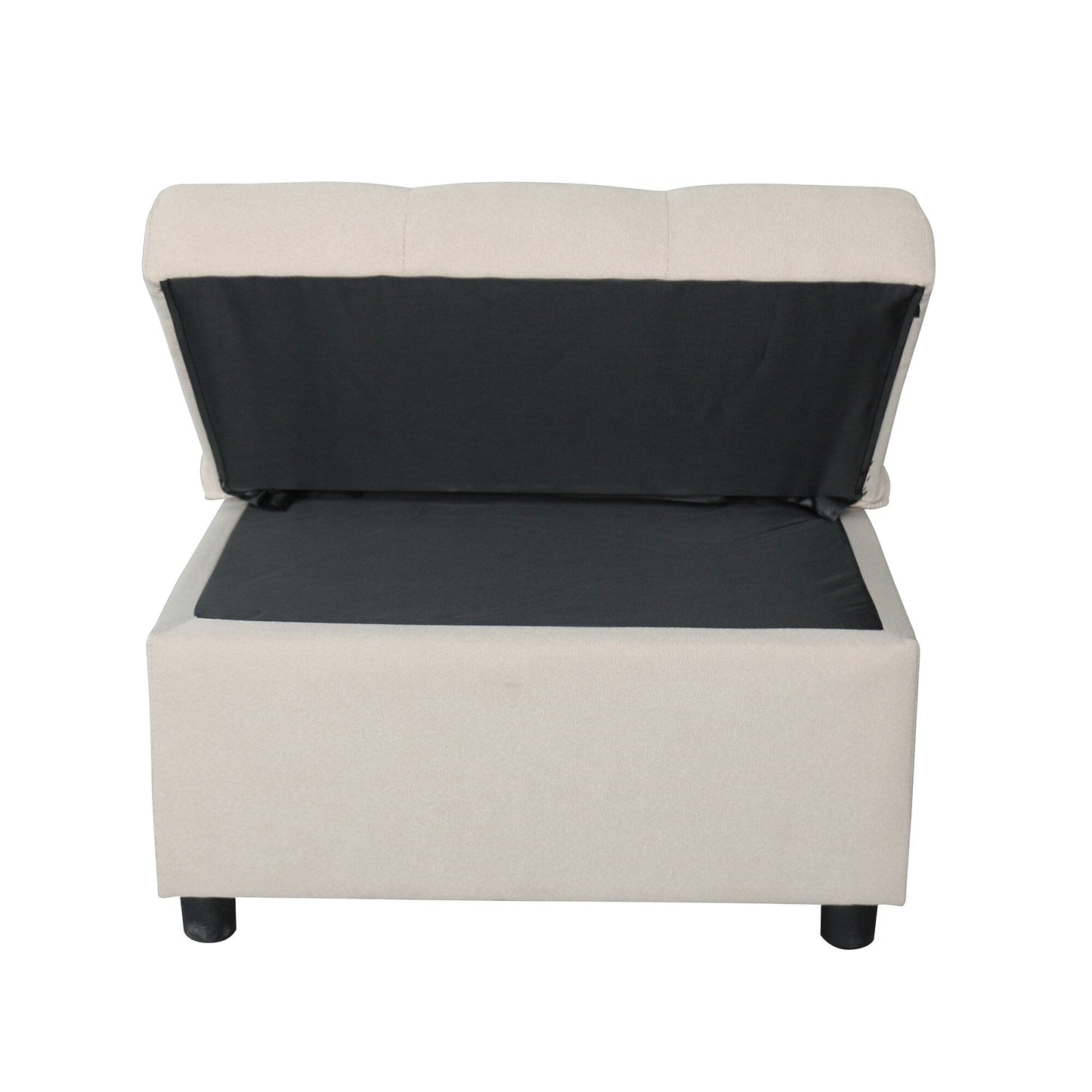 Canapé-lit ottoman simple pliable de 39,8 pouces avec dossier réglable et oreillers pour le salon