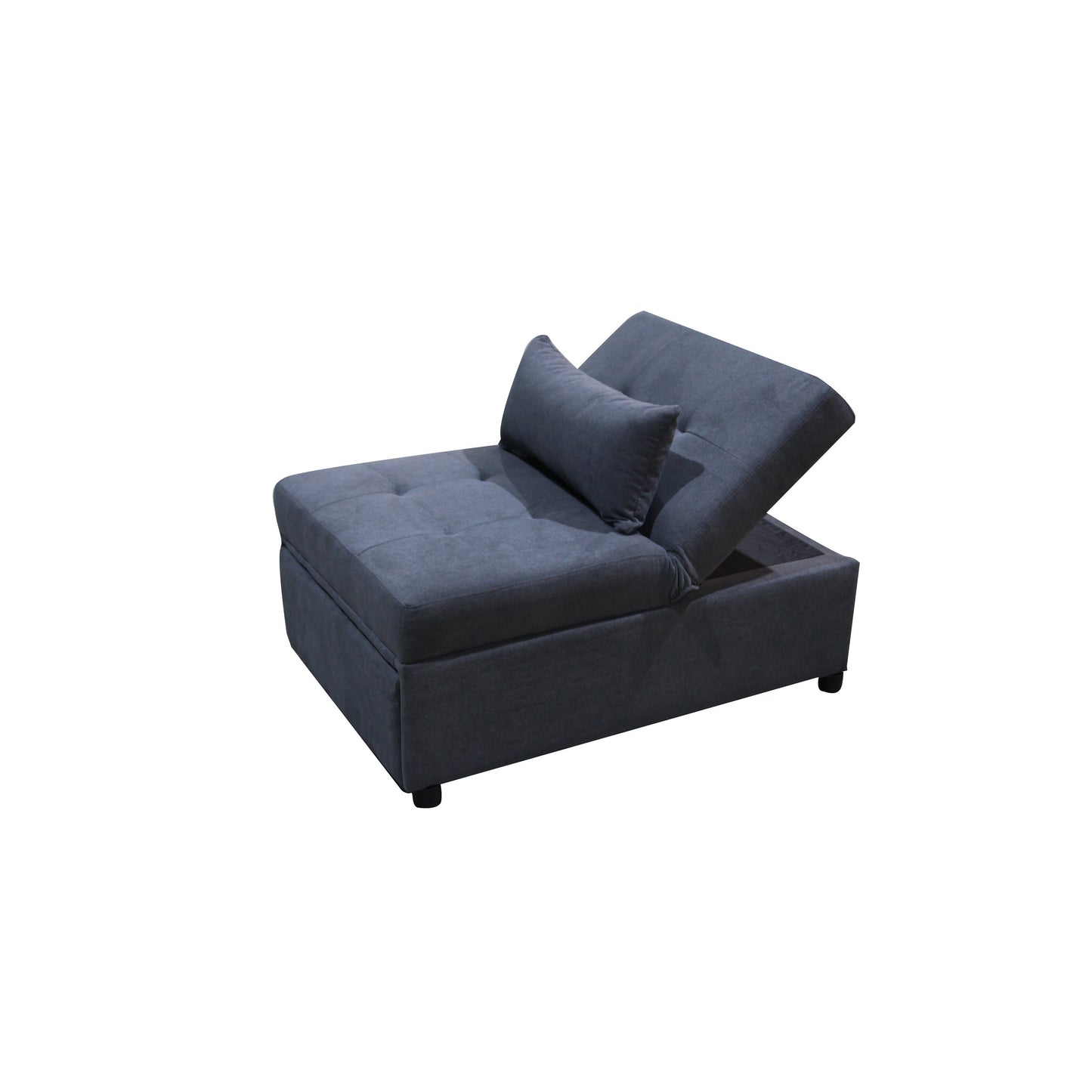 Canapé-lit ottoman simple pliable de 39,8 pouces avec dossier réglable et oreillers pour le salon