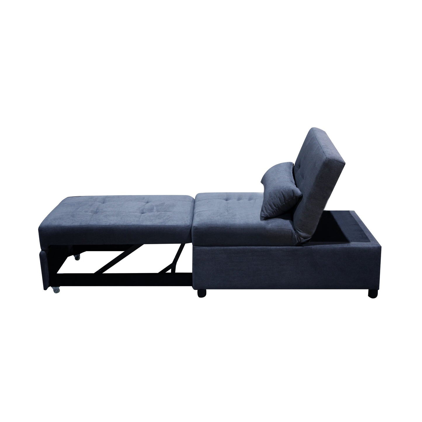 Canapé-lit ottoman simple pliable de 39,8 pouces avec dossier réglable et oreillers pour le salon