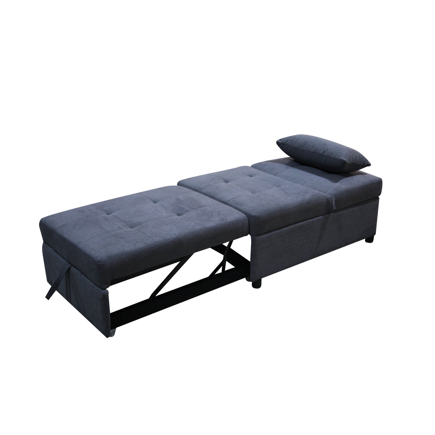 Canapé-lit ottoman simple pliable de 39,8 pouces avec dossier réglable et oreillers pour le salon