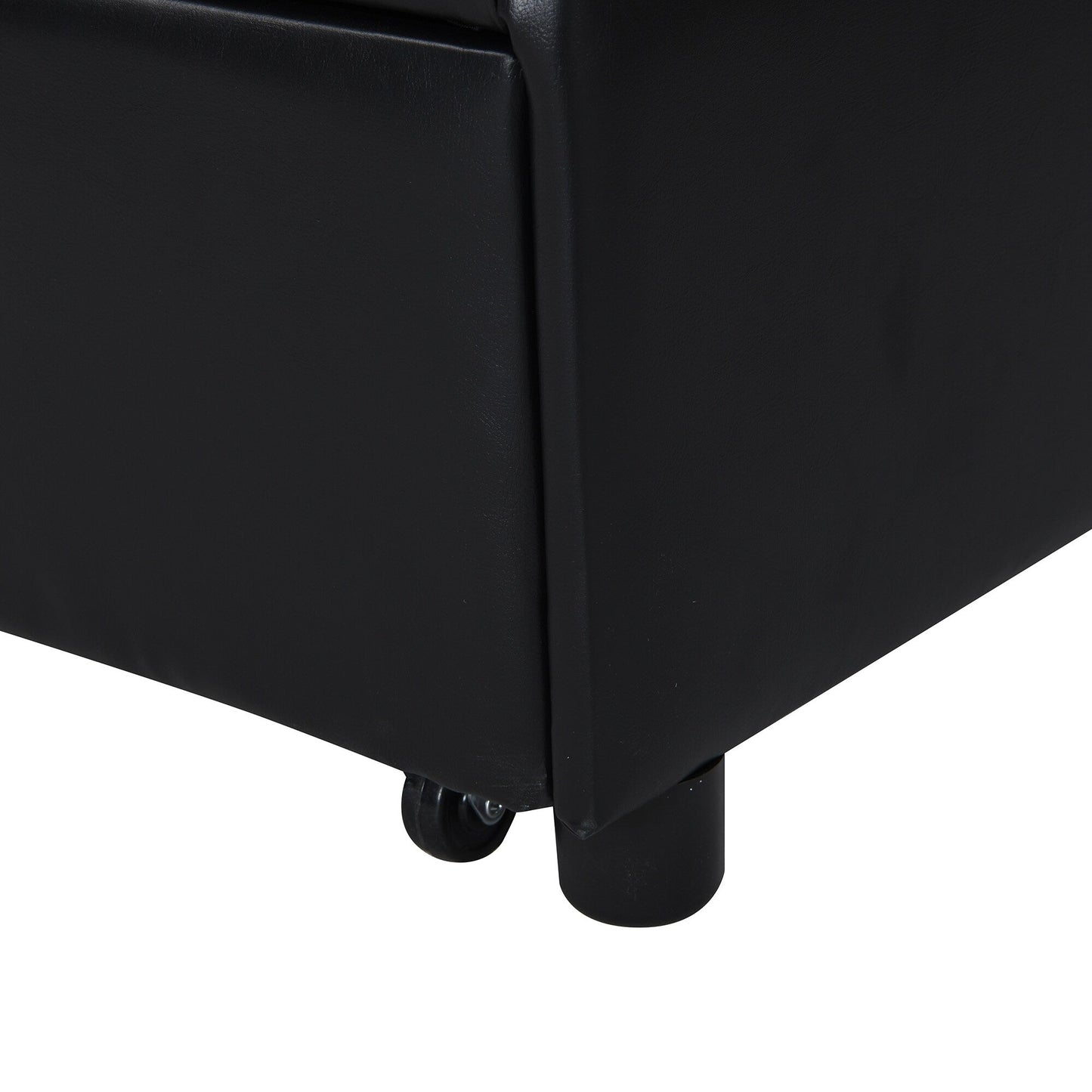 Canapé-lit ottoman simple pliable de 39,8 pouces avec dossier réglable et oreillers pour le salon