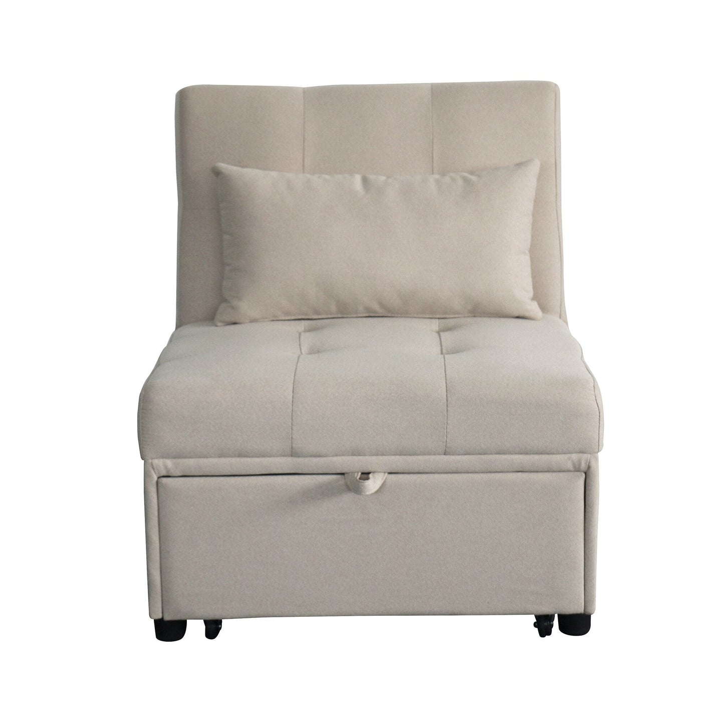 Canapé-lit ottoman simple pliable de 39,8 pouces avec dossier réglable et oreillers pour le salon