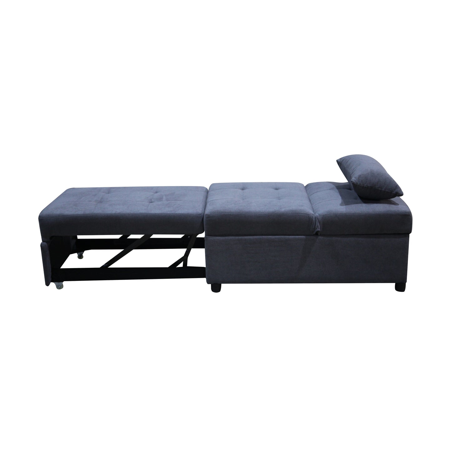 Canapé-lit ottoman simple pliable de 39,8 pouces avec dossier réglable et oreillers pour le salon