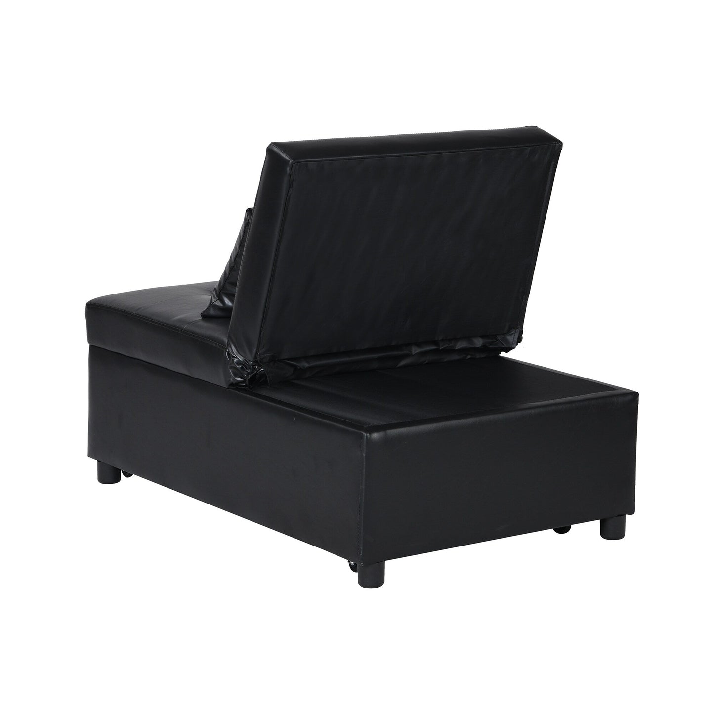Canapé-lit ottoman simple pliable de 39,8 pouces avec dossier réglable et oreillers pour le salon