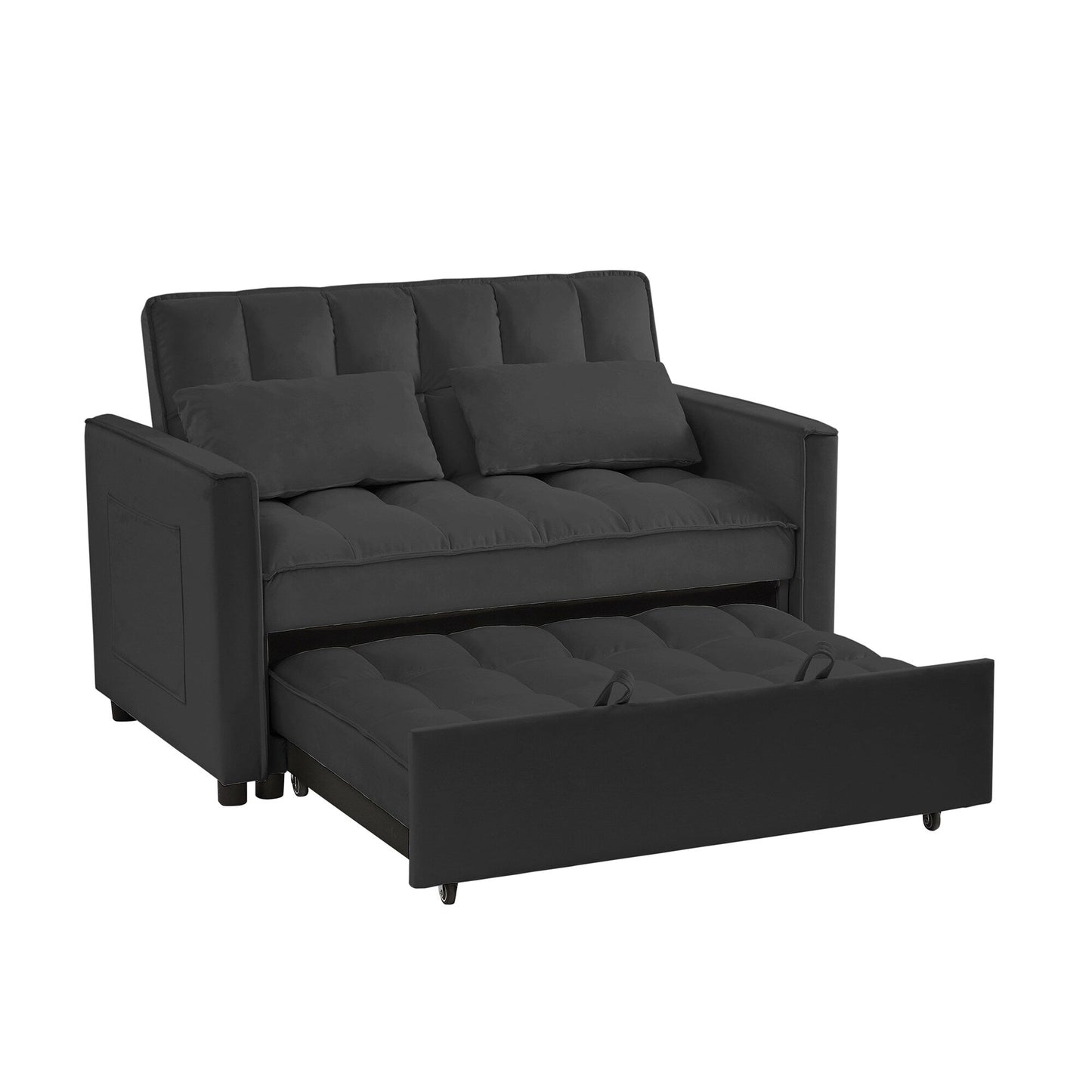 Canapé-lit 4 places moderne en velours avec dossier réglable (52,75 $)