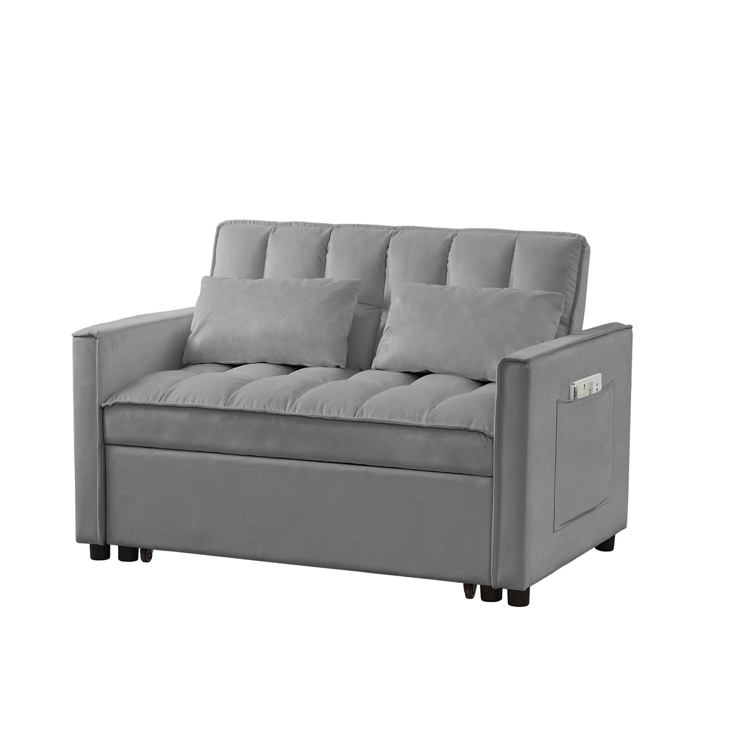 Canapé-lit 4 places moderne en velours avec dossier réglable (52,75 $)