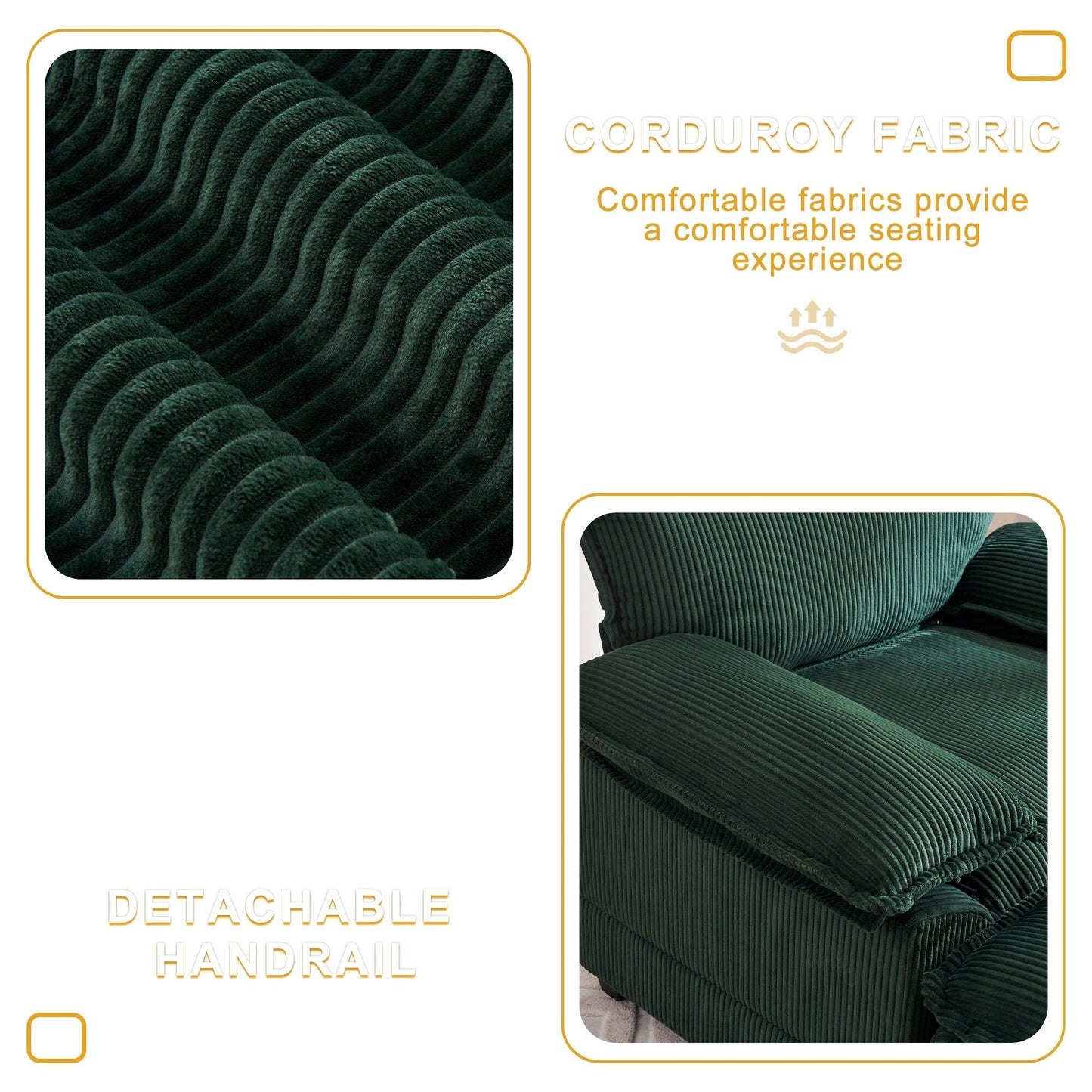Fauteuil surdimensionné de 56,9 W avec ottoman, fauteuil de lecture pour chambre à coucher, canapé-lit inclinable moderne surdimensionné