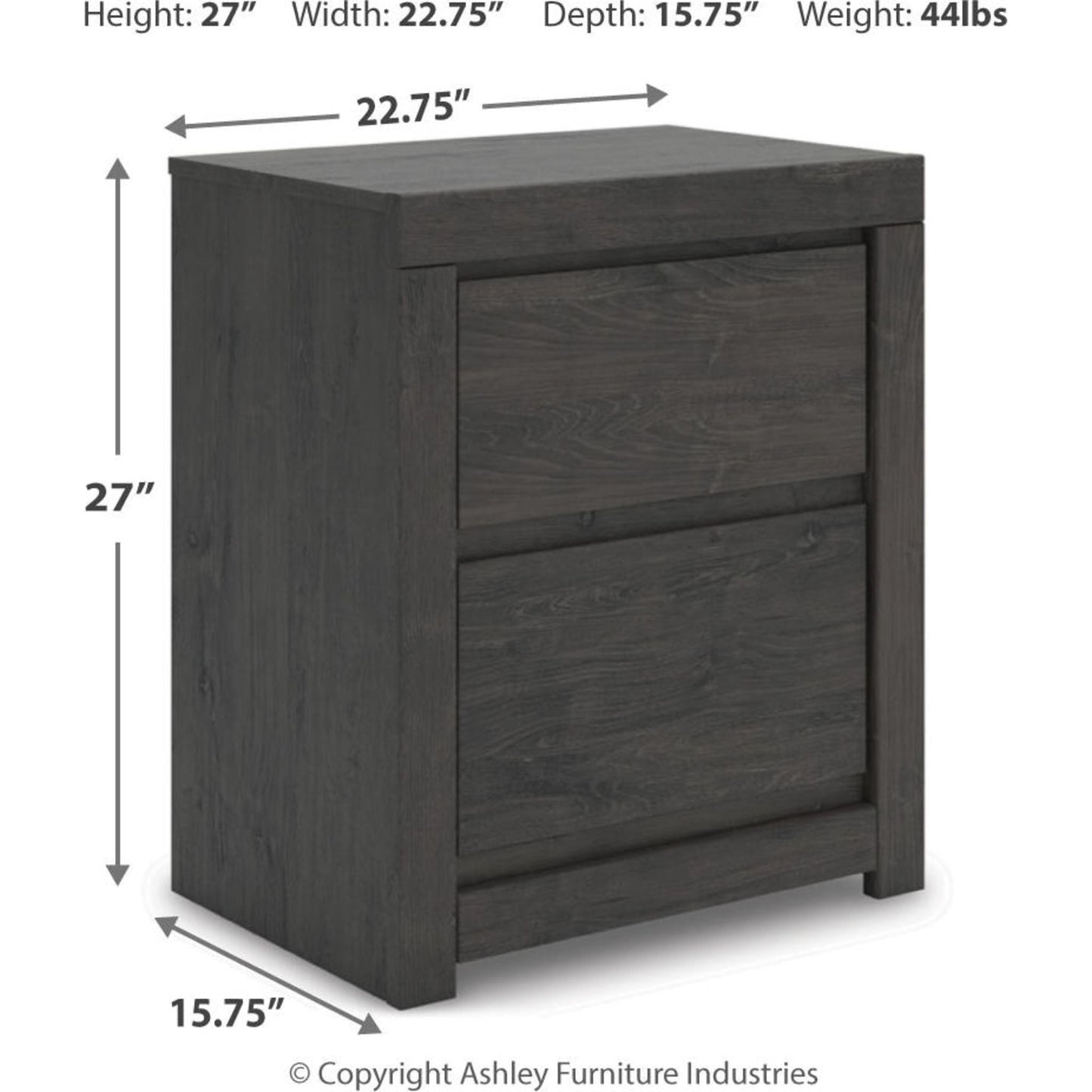 Table de chevet Fraluna - Anthracite