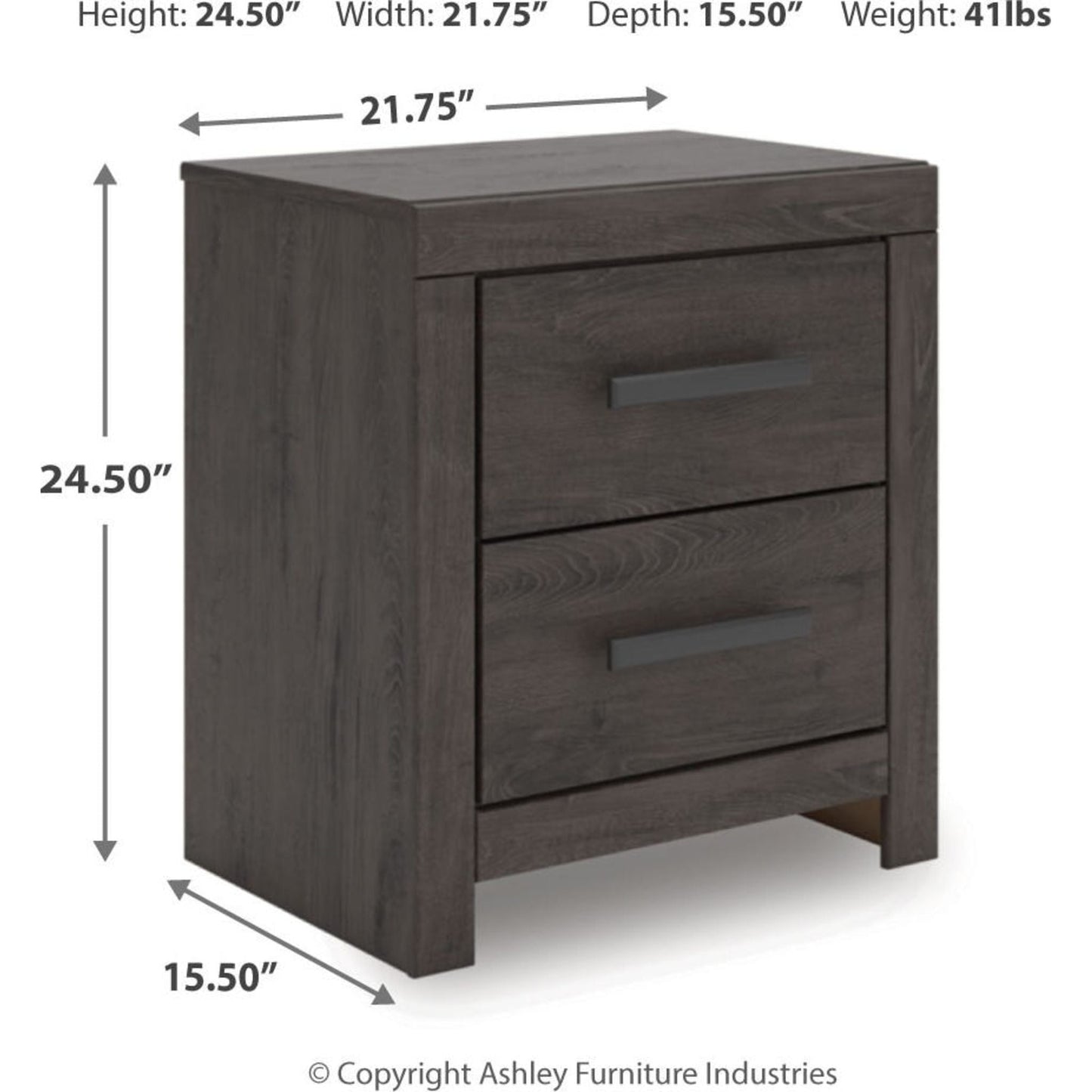 Table de chevet Prendonea - Anthracite