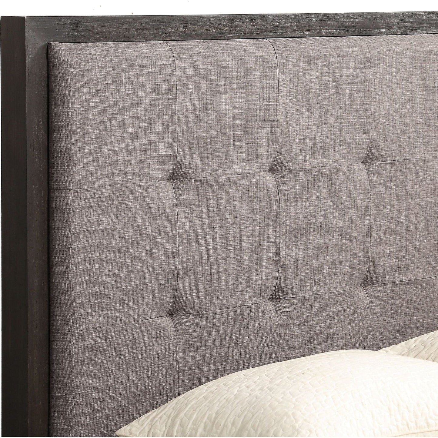 Lit plateforme Stafford - Gris basalte