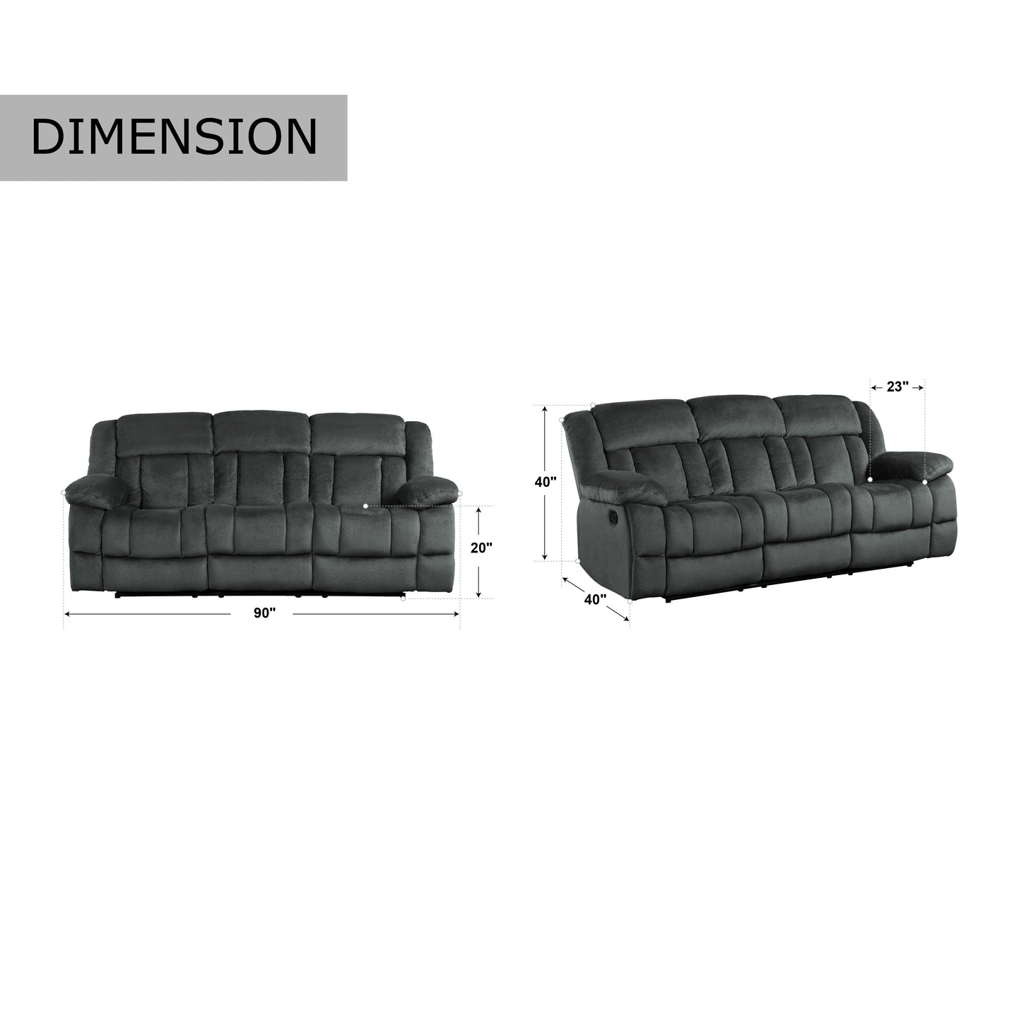 Canapé inclinable double Brooks