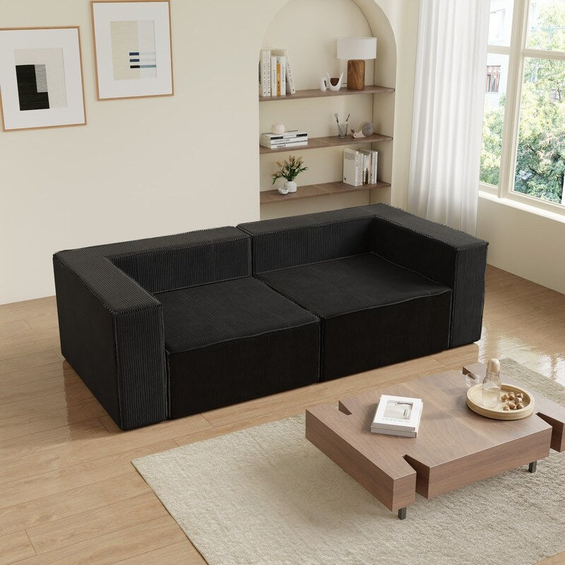 Canapés de compression confortables en velours côtelé