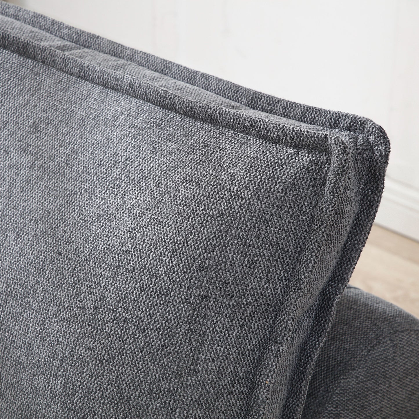 Canapé-lit gigogne ottoman gris foncé avec dossier réglable