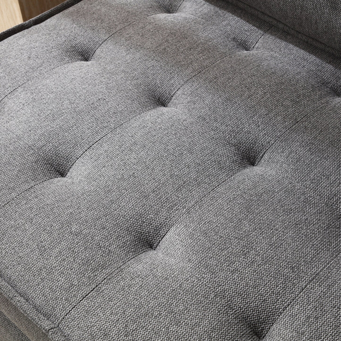 Canapé-lit gigogne ottoman gris foncé avec dossier réglable