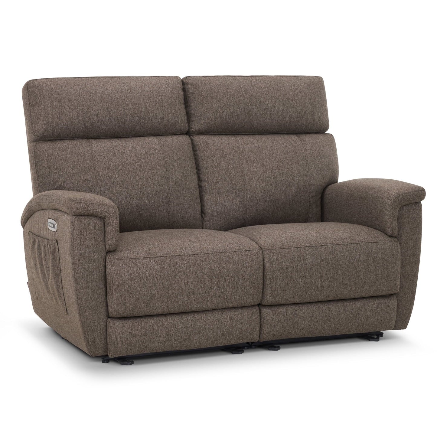 Canapé inclinable électrique MCombo 60.2 avec massage et double chauffage, appui-tête réglable, ports USB et Type-C, tissu