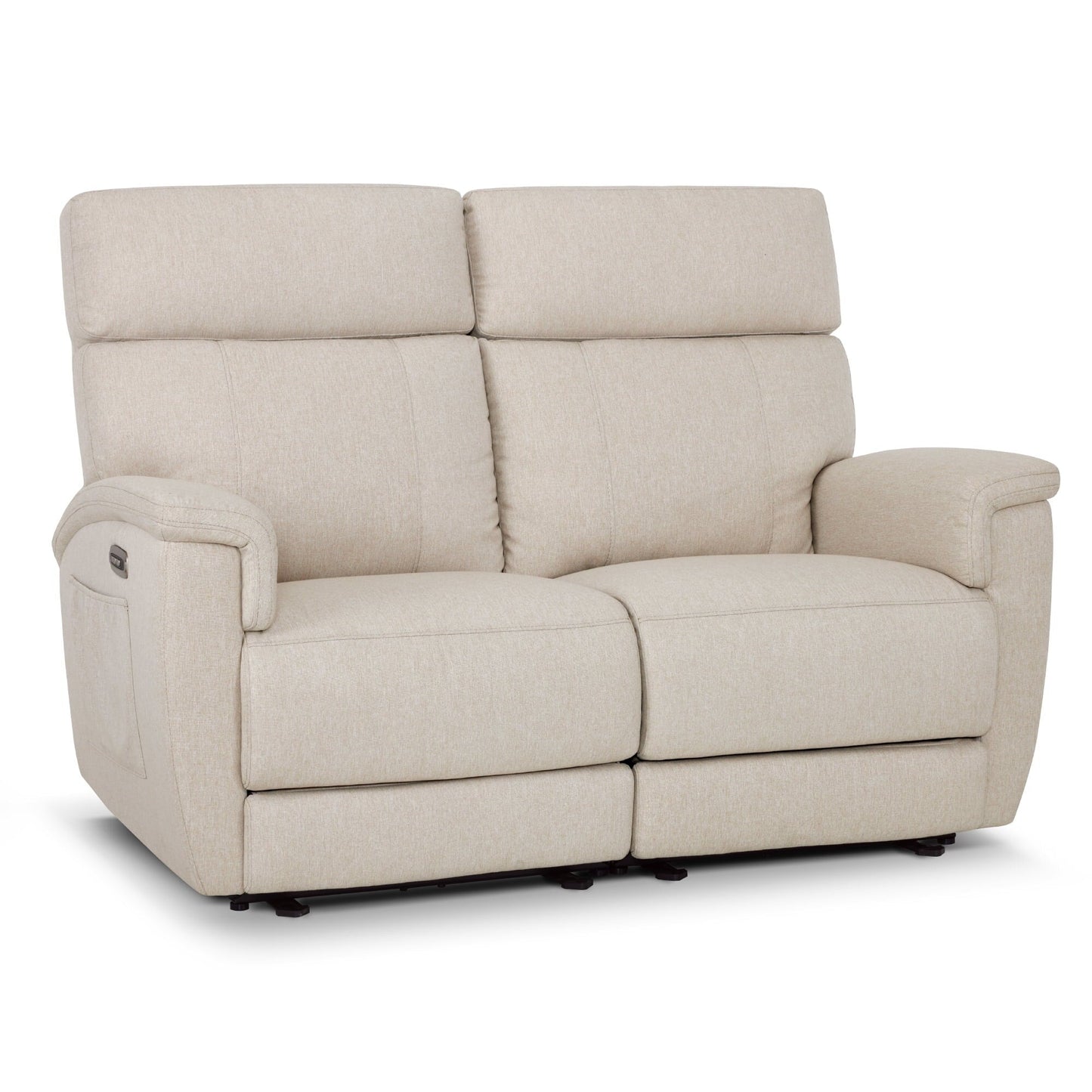 Canapé inclinable électrique MCombo 60.2 avec massage et double chauffage, appui-tête réglable, ports USB et Type-C, tissu