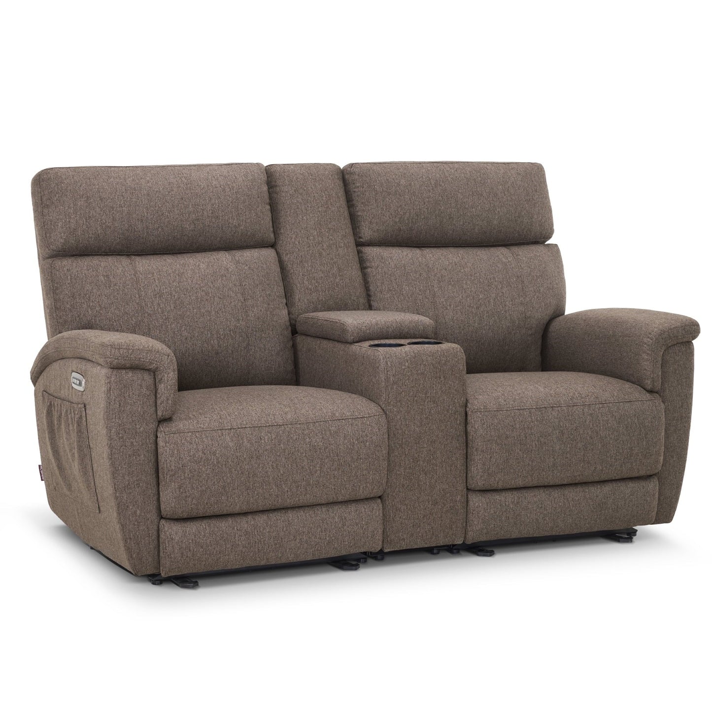 Canapé inclinable électrique MCombo 60.2 avec massage et double chauffage, appui-tête réglable, ports USB et Type-C, tissu