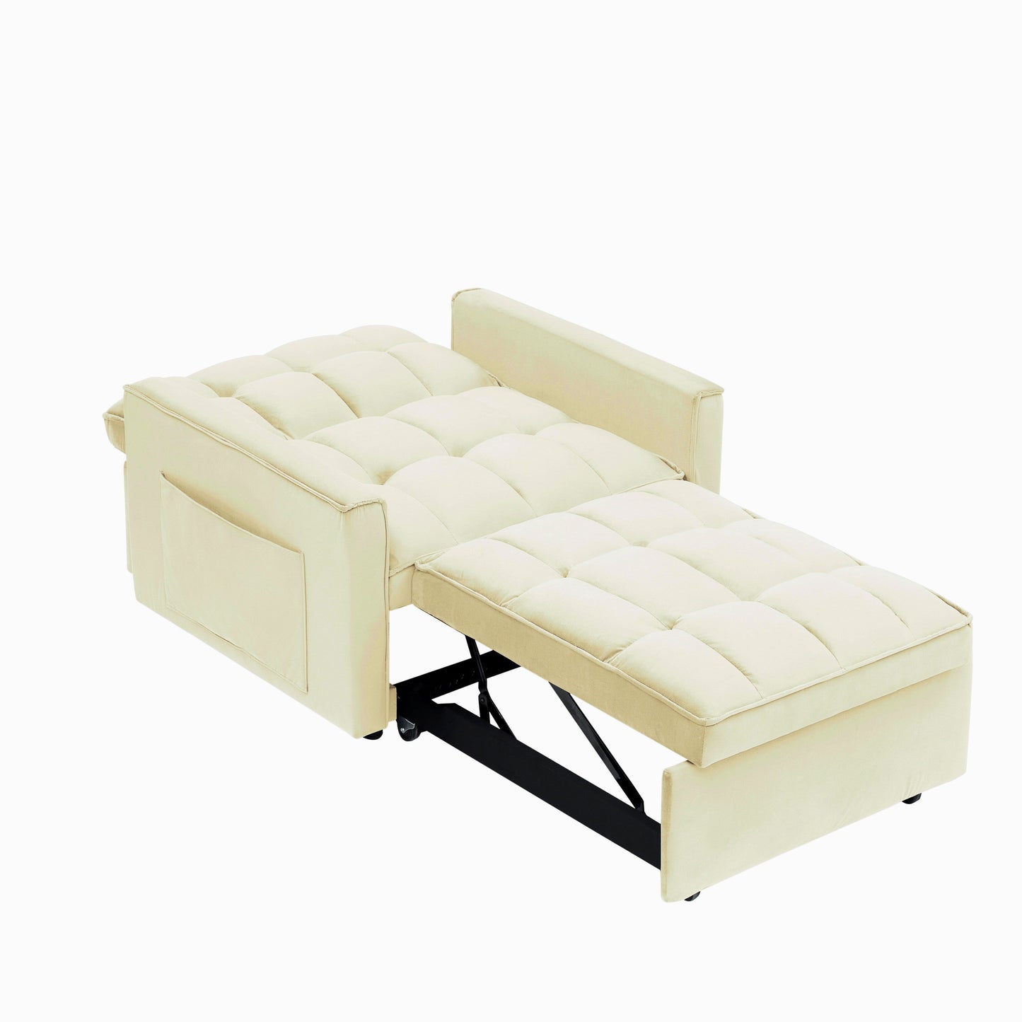 Canapé-lit convertible 3 en 1 moderne 70.86 avec dossier réglable et roulettes pour salon