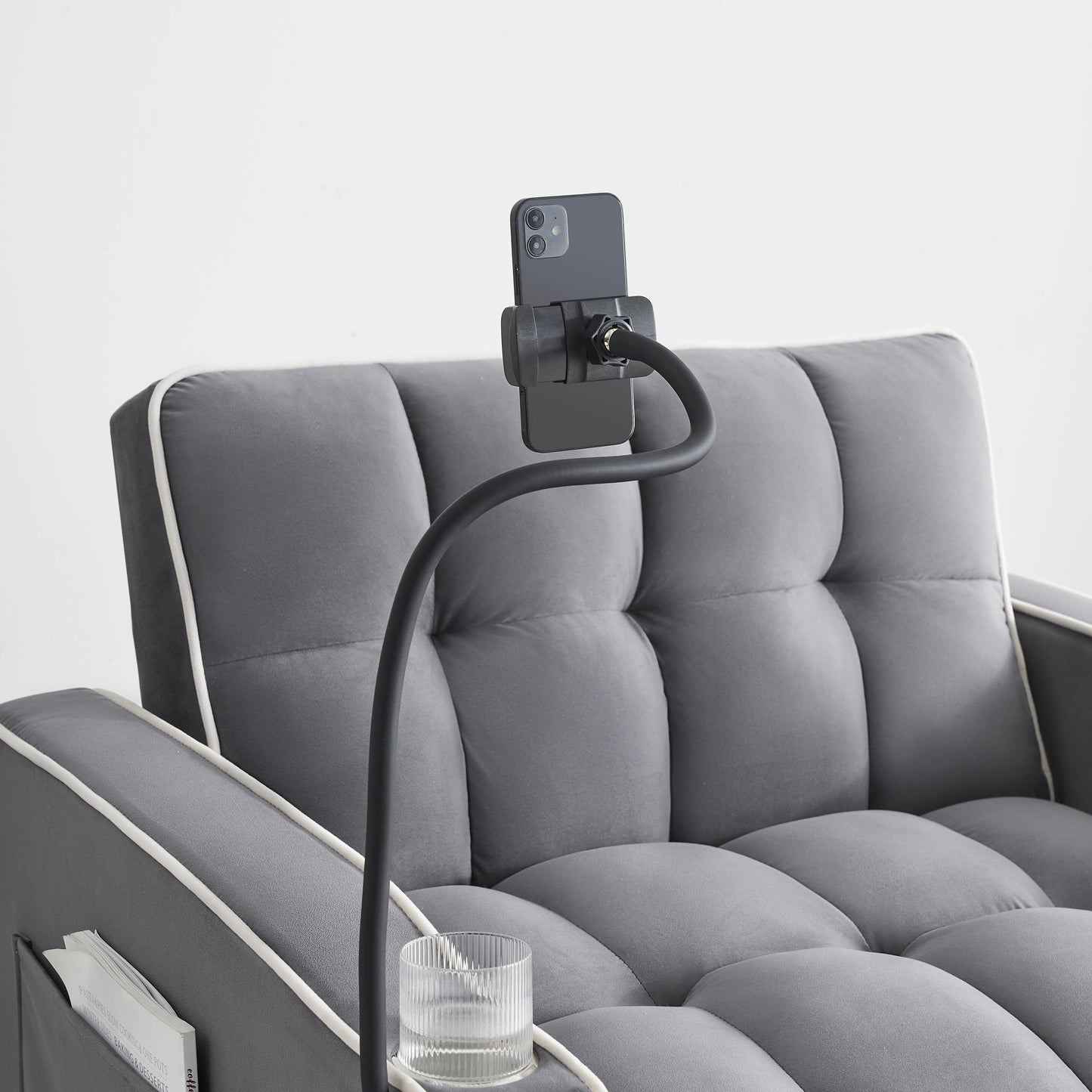 Canapé-lit convertible 3 en 1 moderne 70.86 avec dossier réglable et port de chargement USB pour le salon