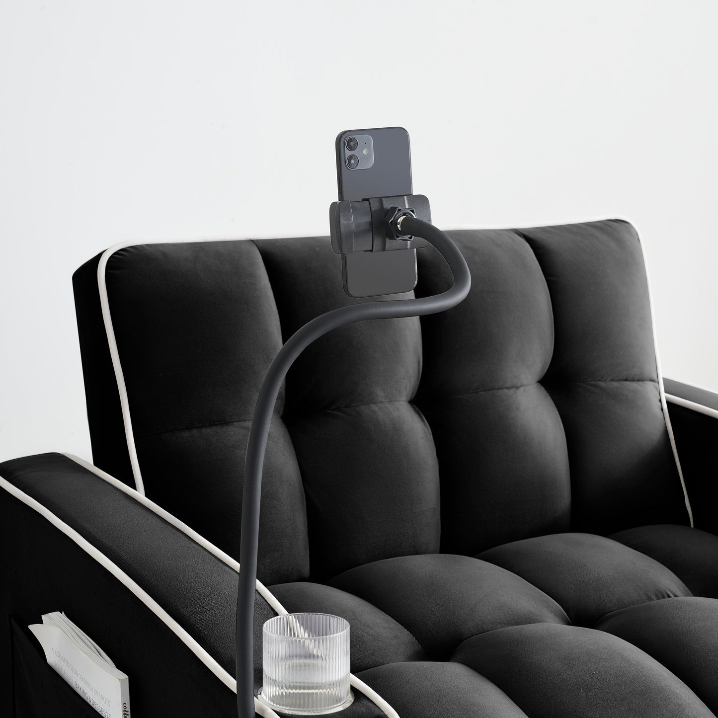Canapé-lit convertible 3 en 1 moderne 70.86 avec dossier réglable et port de chargement USB pour le salon