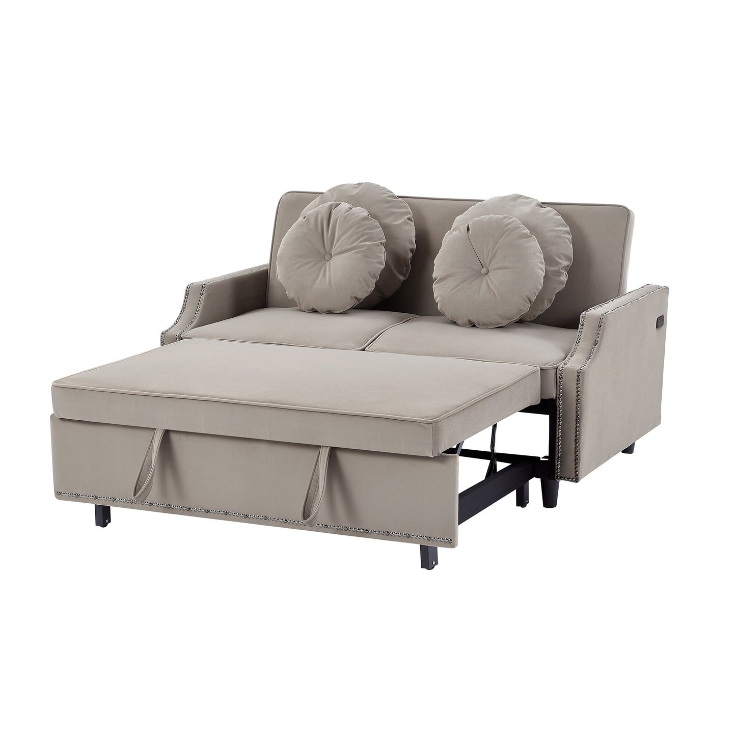 Canapé-lit réglable en polyester avec ports USB
