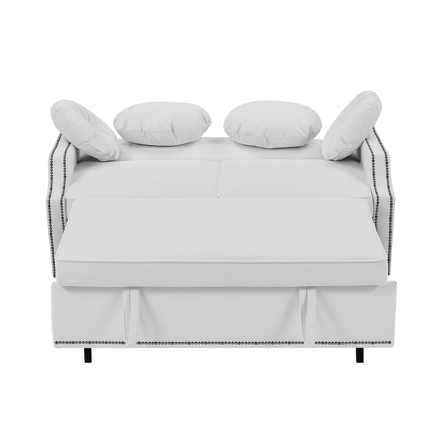 Canapé-lit réglable Roomfitters avec dossier capitonné, ports USB et coussins lombaires floraux, idéal pour le salon