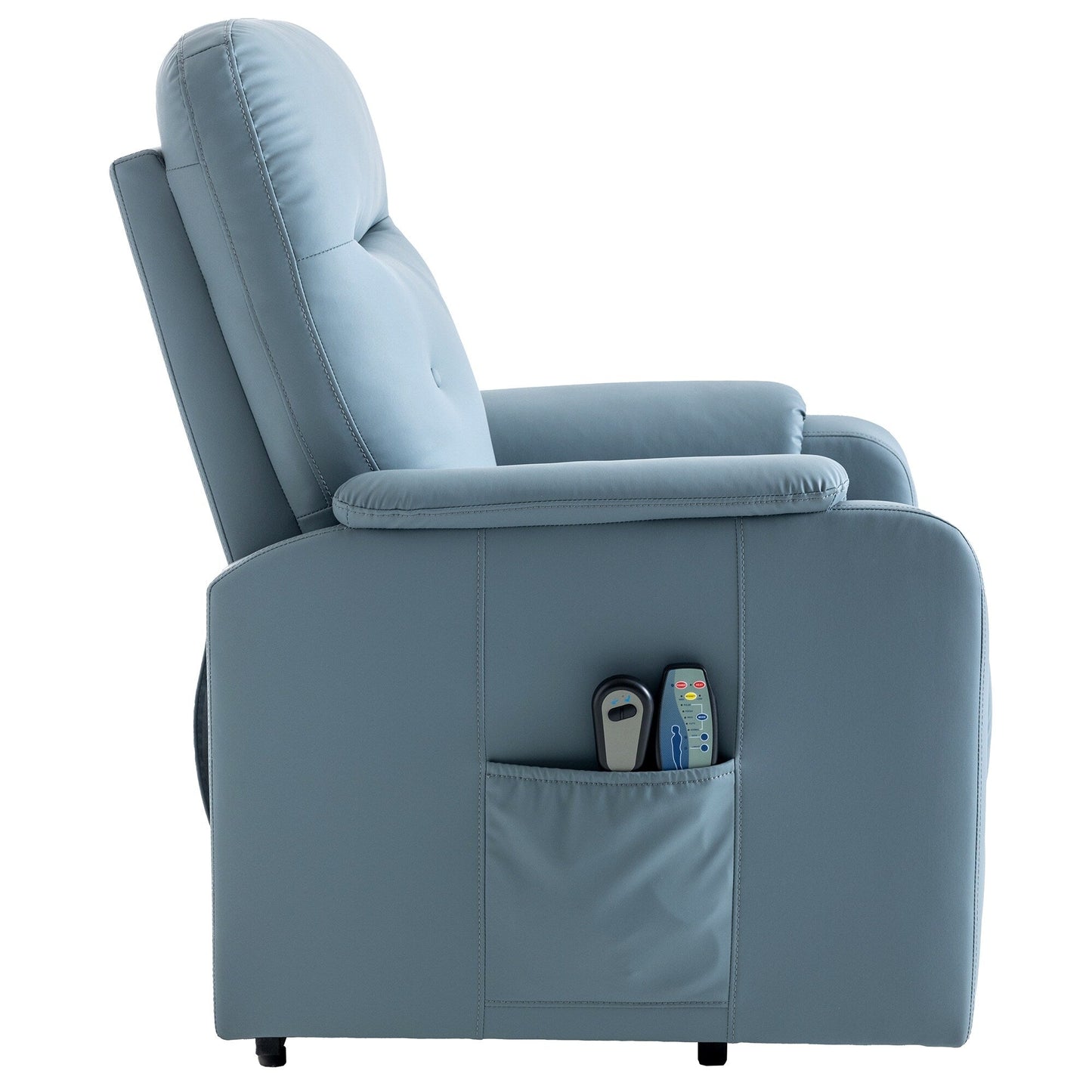 Fauteuil inclinable massant Roomfitters, fauteuil releveur électrique avec poche latérale, massage réglable et fonction chauffante