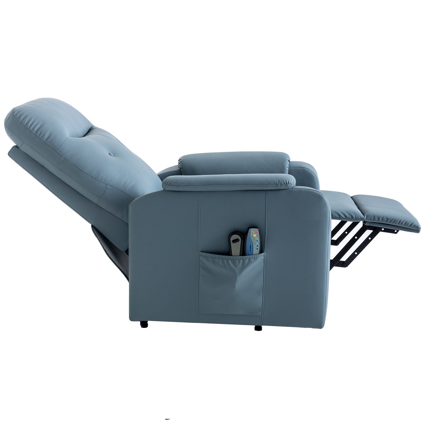 Fauteuil inclinable massant Roomfitters, fauteuil releveur électrique avec poche latérale, massage réglable et fonction chauffante