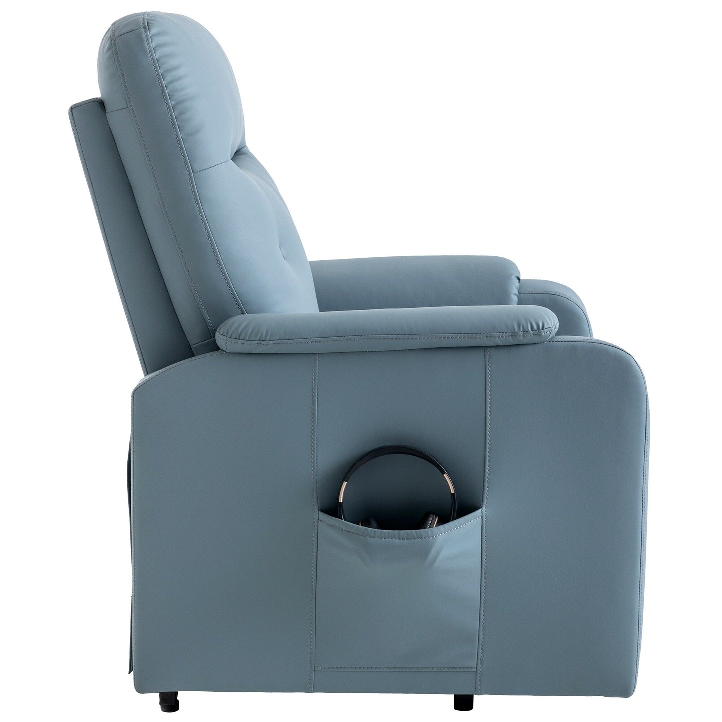 Fauteuil inclinable massant Roomfitters, fauteuil releveur électrique avec poche latérale, massage réglable et fonction chauffante