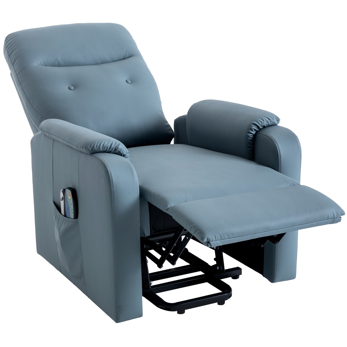 Fauteuil inclinable massant Roomfitters, fauteuil releveur électrique avec poche latérale, massage réglable et fonction chauffante