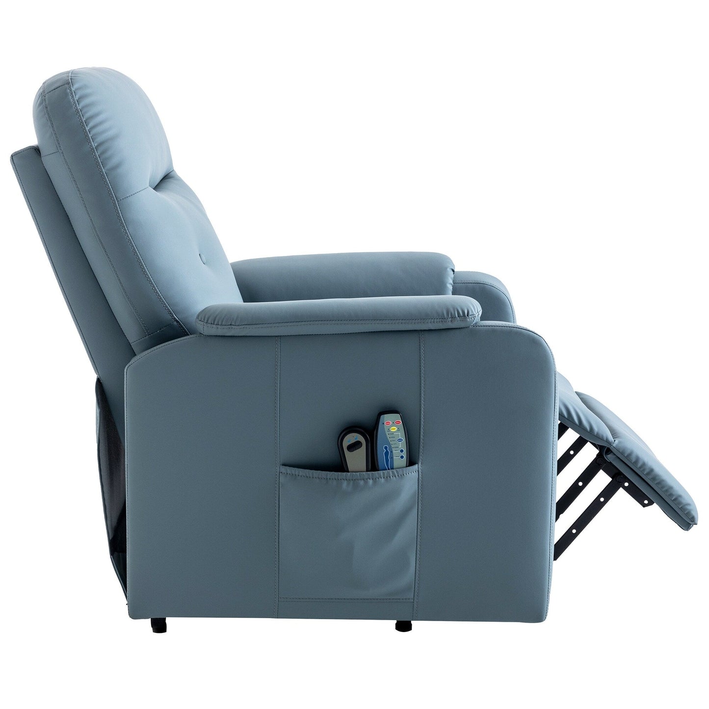 Fauteuil inclinable massant Roomfitters, fauteuil releveur électrique avec poche latérale, massage réglable et fonction chauffante